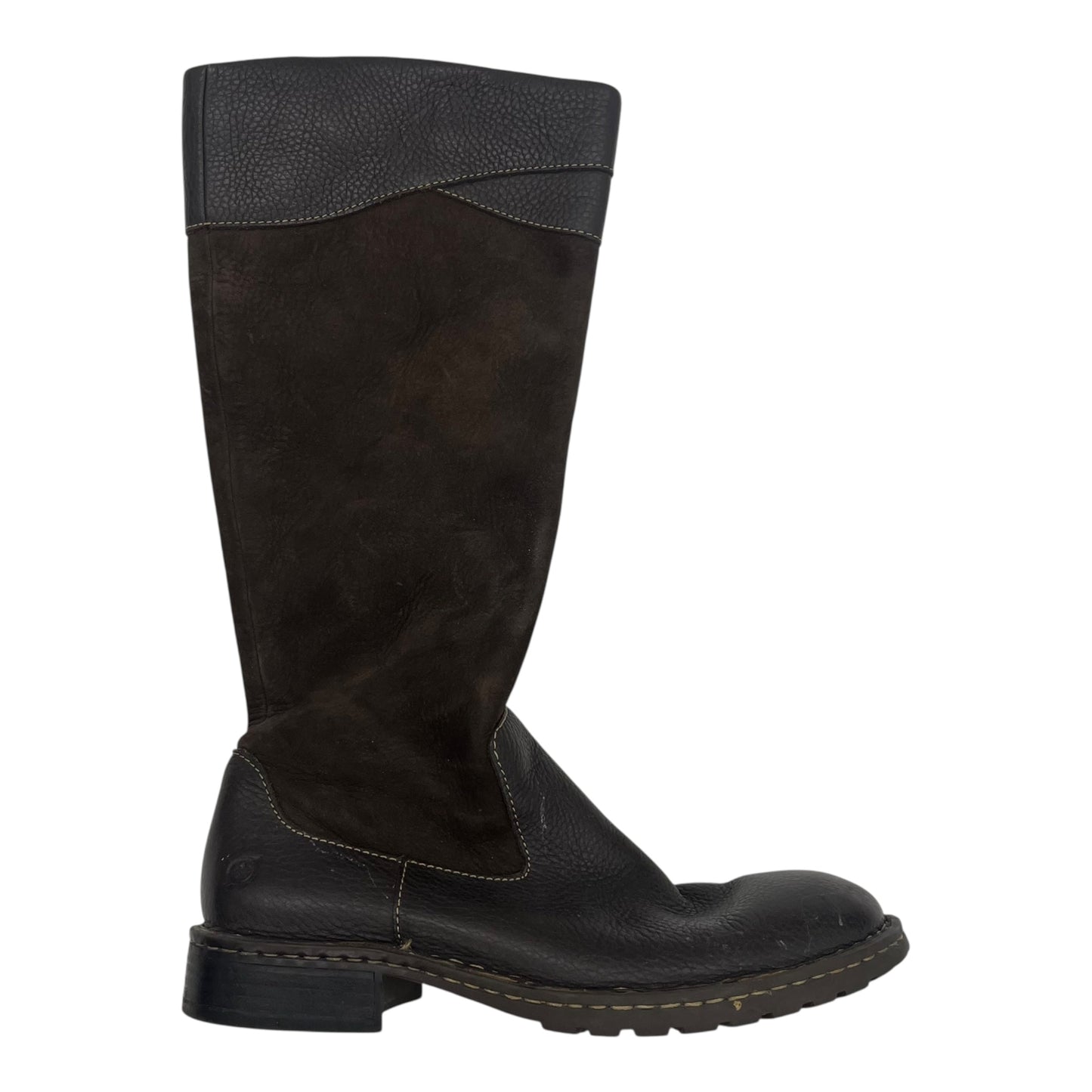 Boots Leather By Born In Brown, Size:8.5
