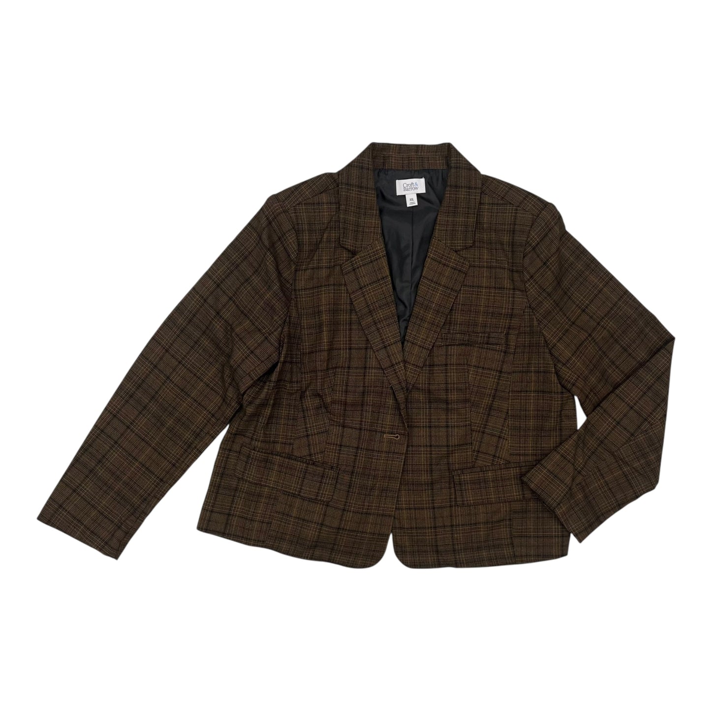 Blazer By Croft And Barrow In Brown, Size:Xxl
