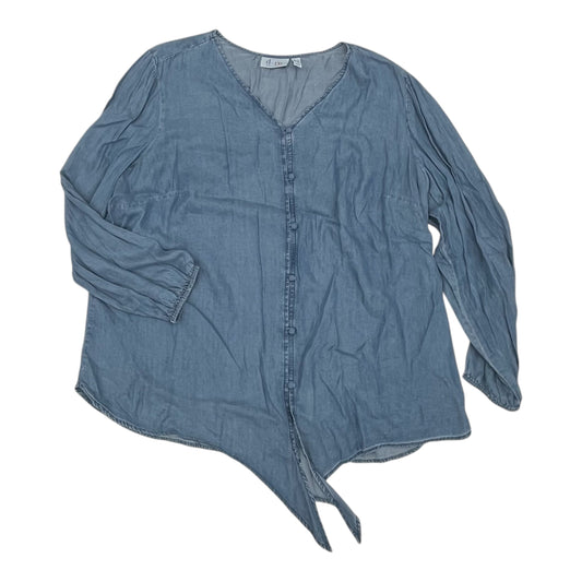Top Ls By D&Co. In Blue Denim, Size:1X