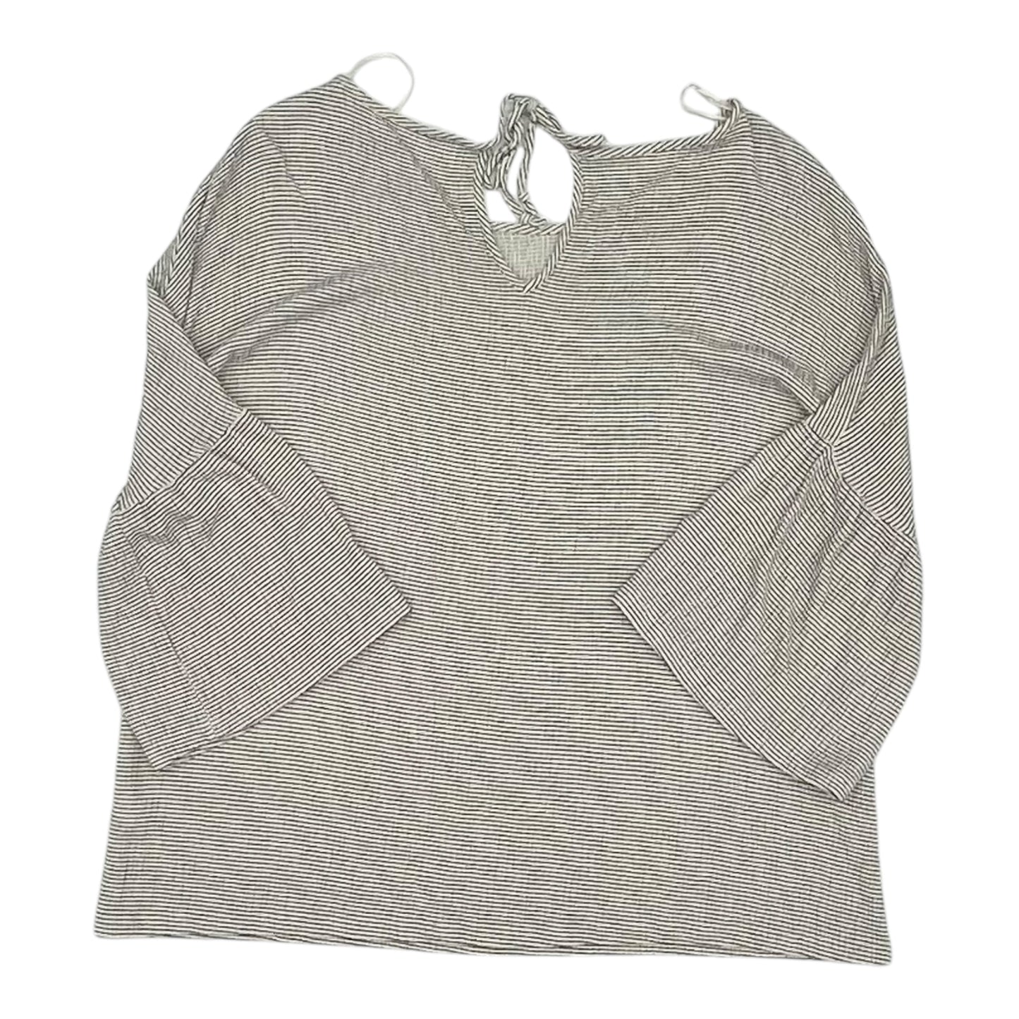 Top 3/4 Sleeve By Lc Lauren Conrad In Black & Cream, Size:Xxl