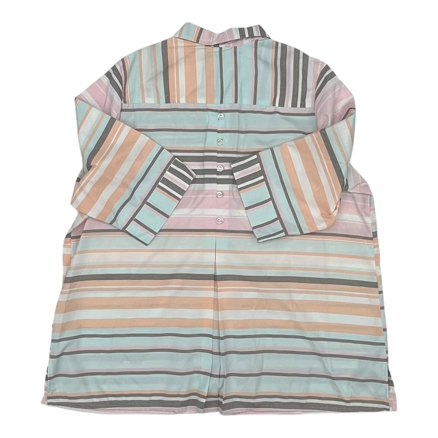 Top 3/4 Sleeve By Blair In Striped Pattern, Size:2X