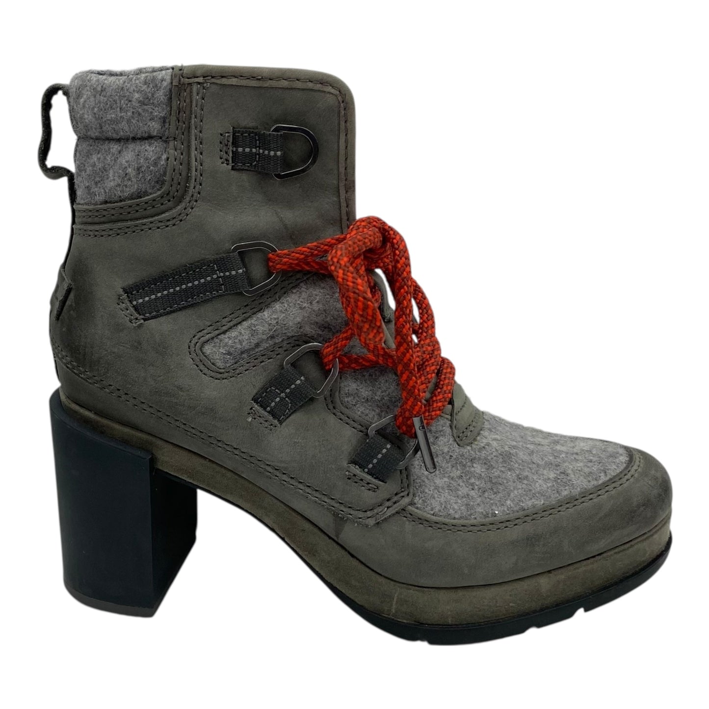 Boots Ankle Heels By Sorel In Grey, Size:7.5
