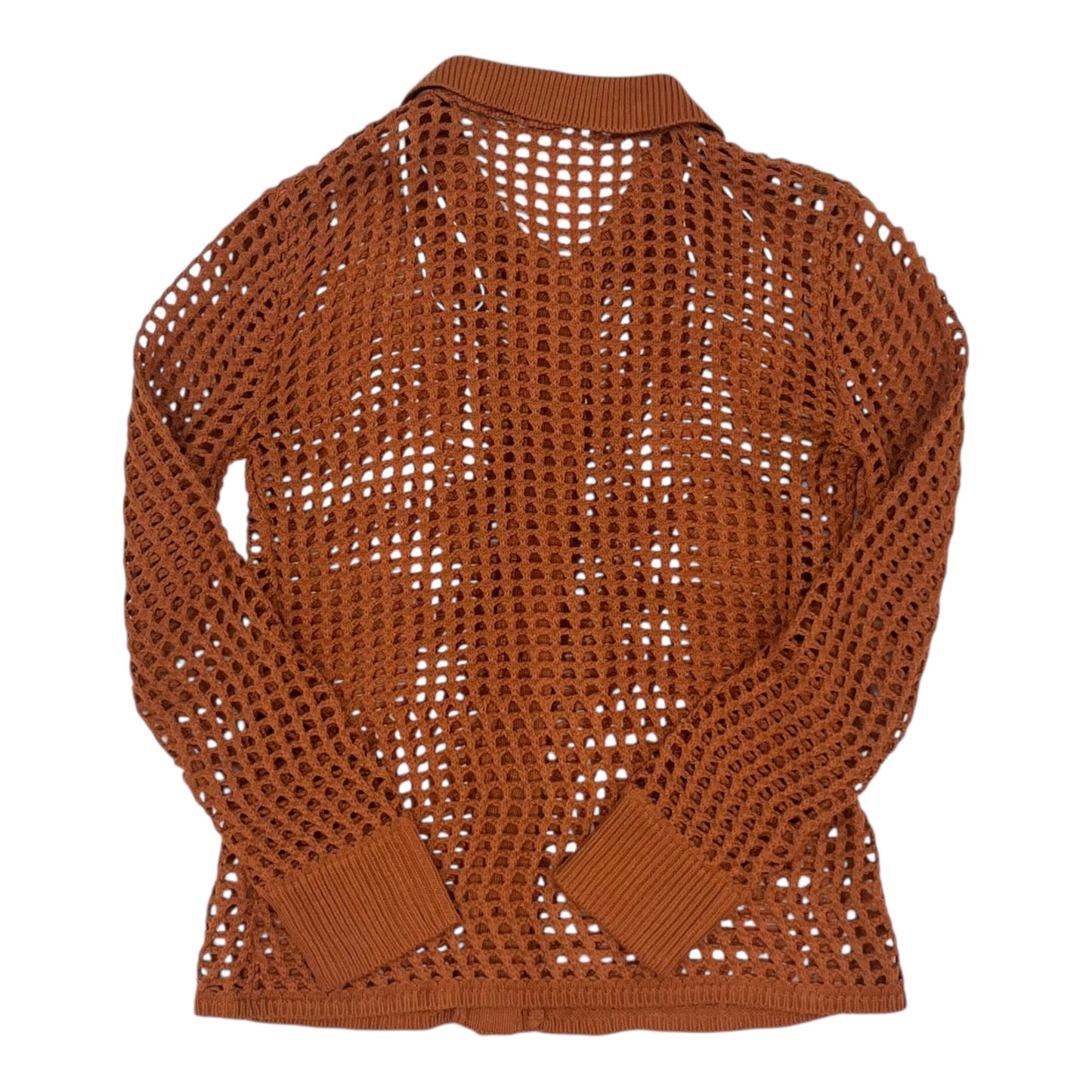 Sweater Cardigan By Double Zero In Orange, Size:M