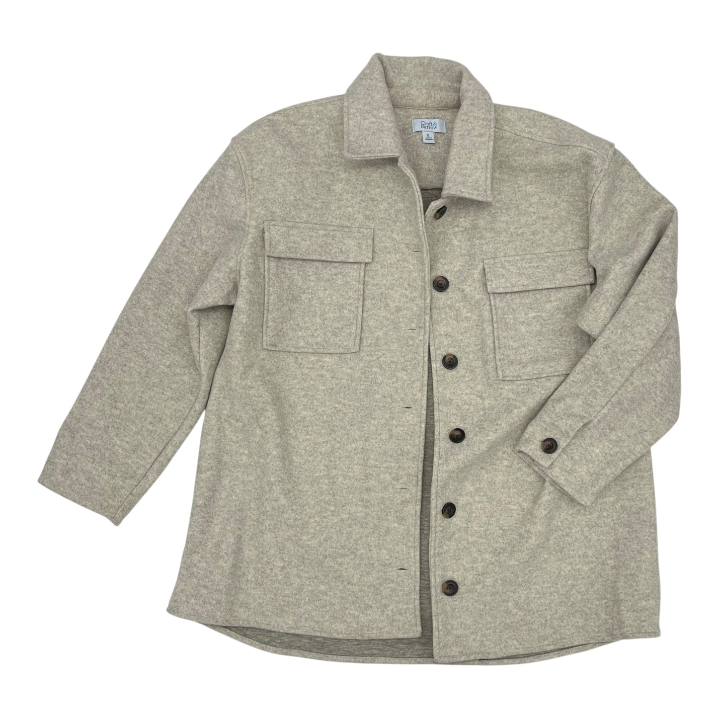 Jacket Shirt By Croft And Barrow In Tan, Size:Xl