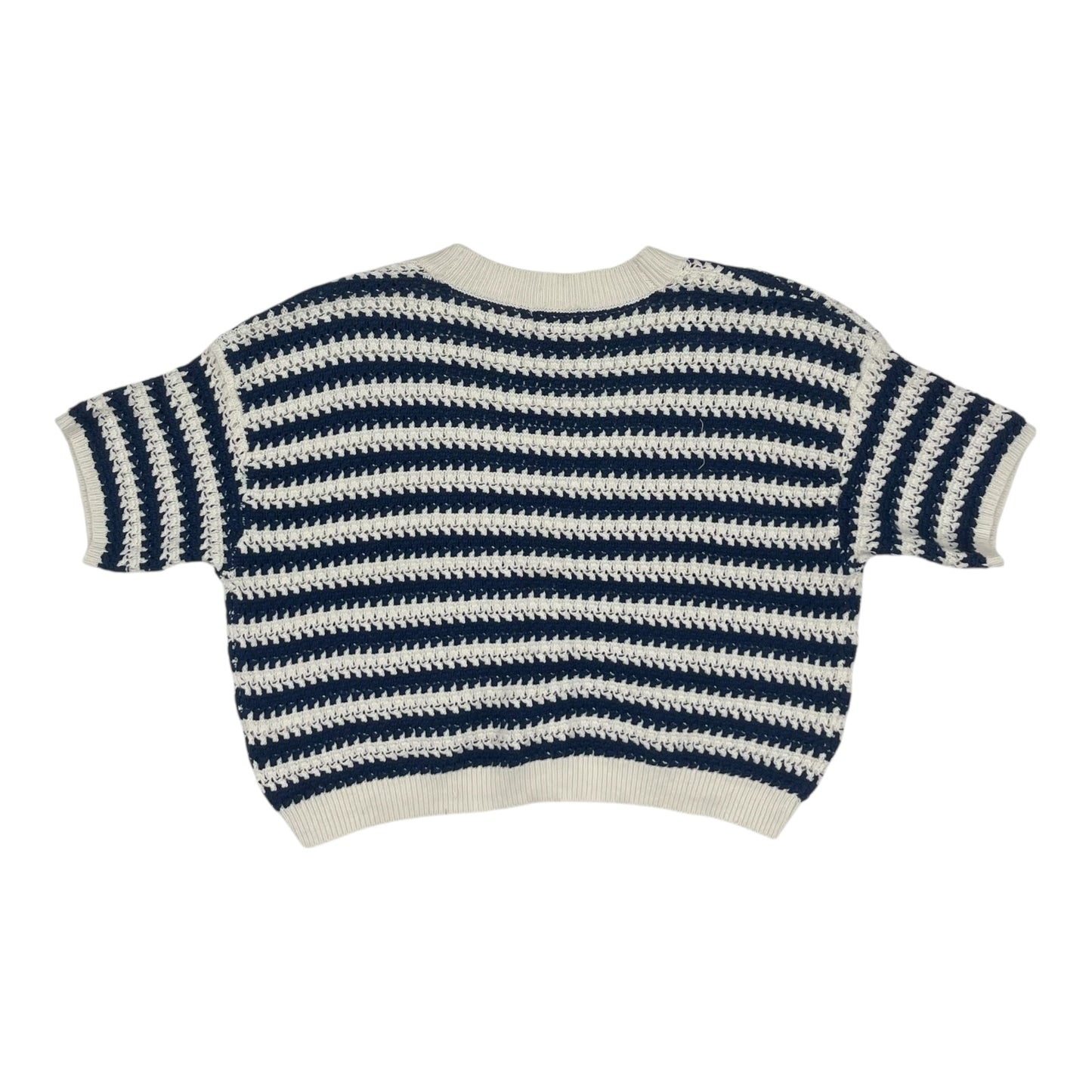 Sweater Cardigan By Universal Thread In Blue & Cream, Size:M