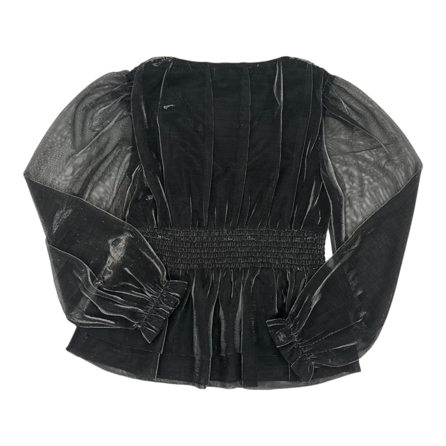 Blouse Ls By Clothes Mentor In Grey, Size:M