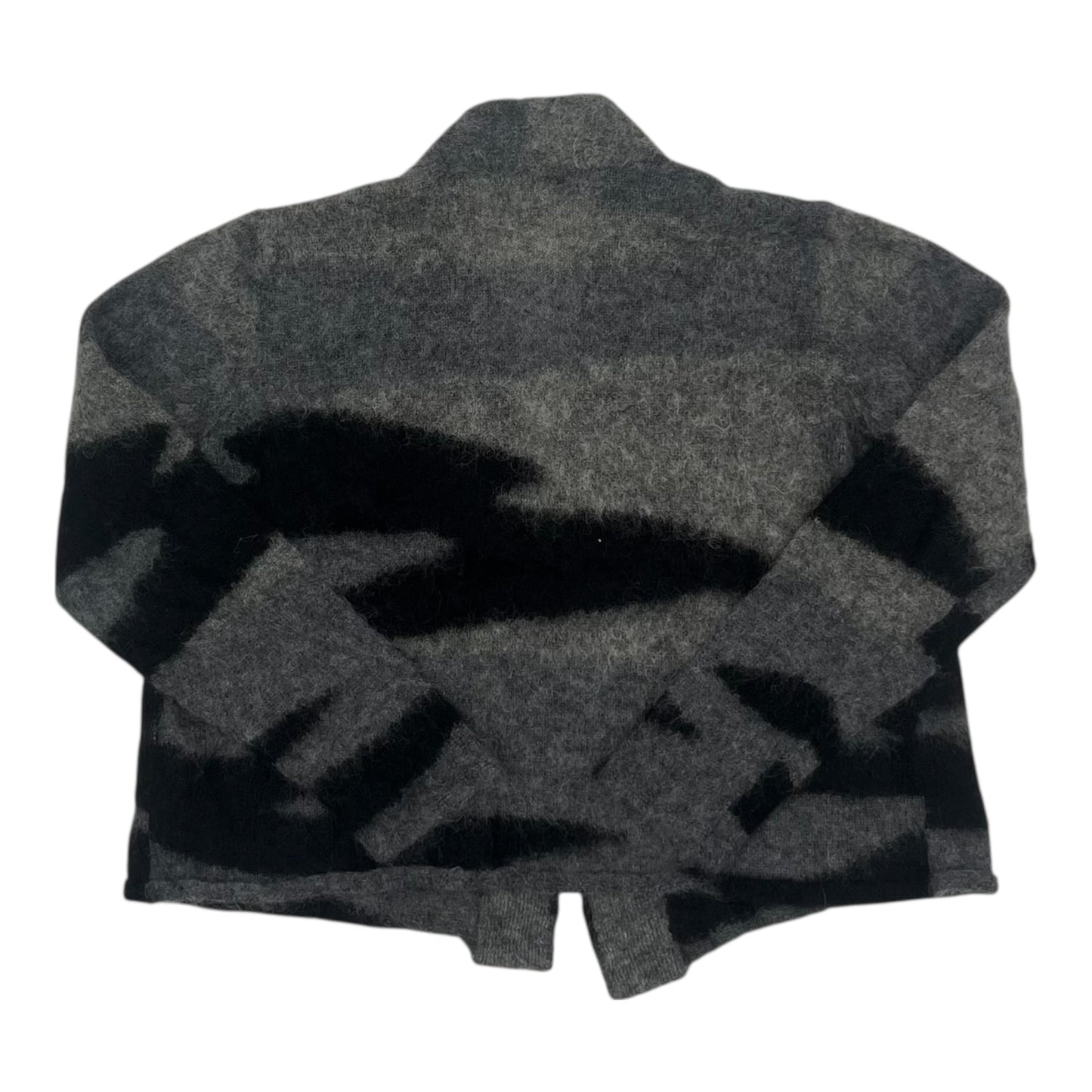 Sweater Cardigan By Eileen Fisher In Black & Grey, Size:S