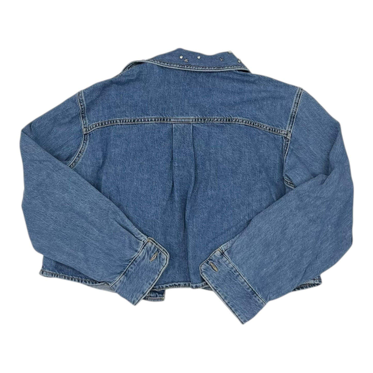 Jacket Denim By Zara In Blue Denim, Size:M