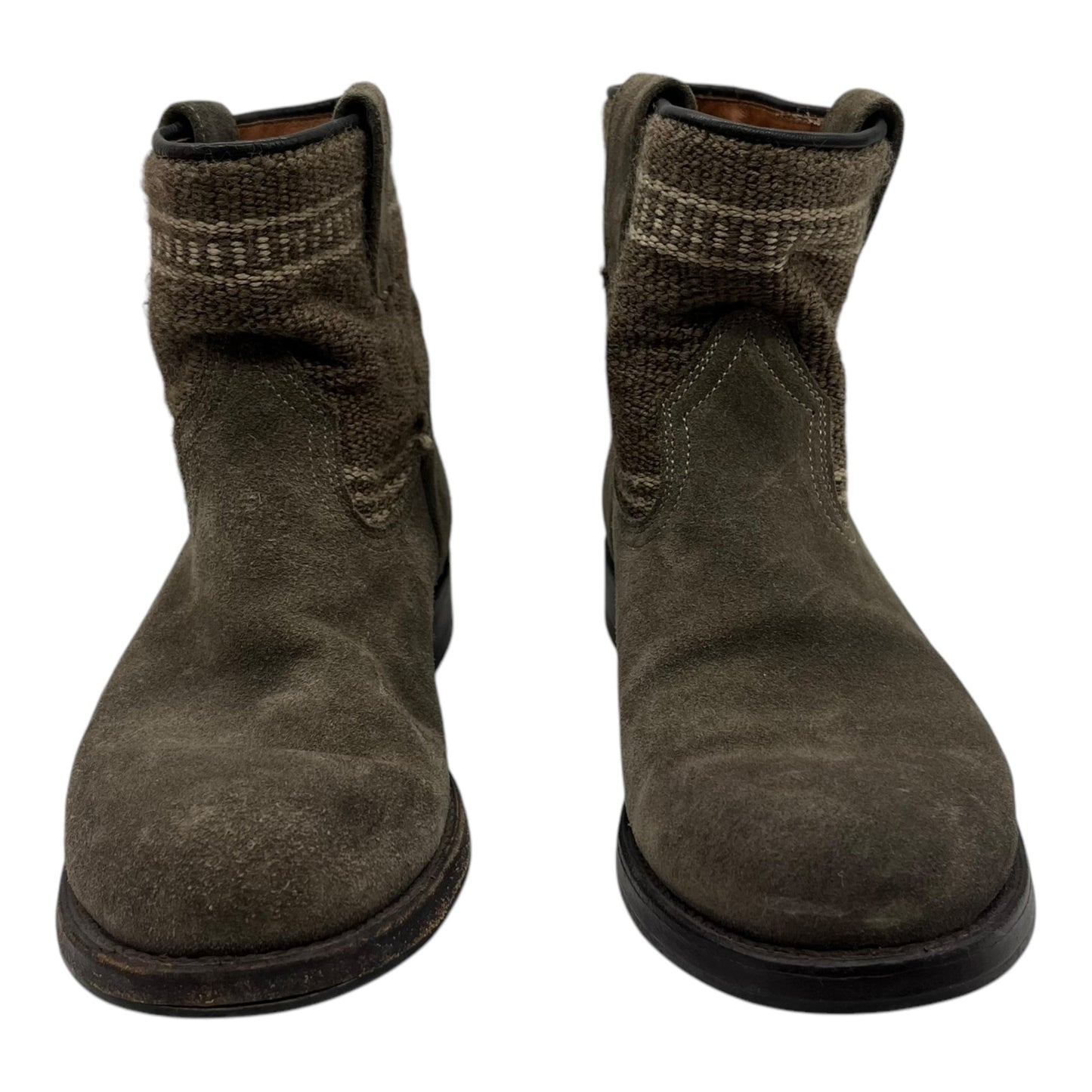 Boots Ankle Flats By Cmb In Taupe, Size:7.5