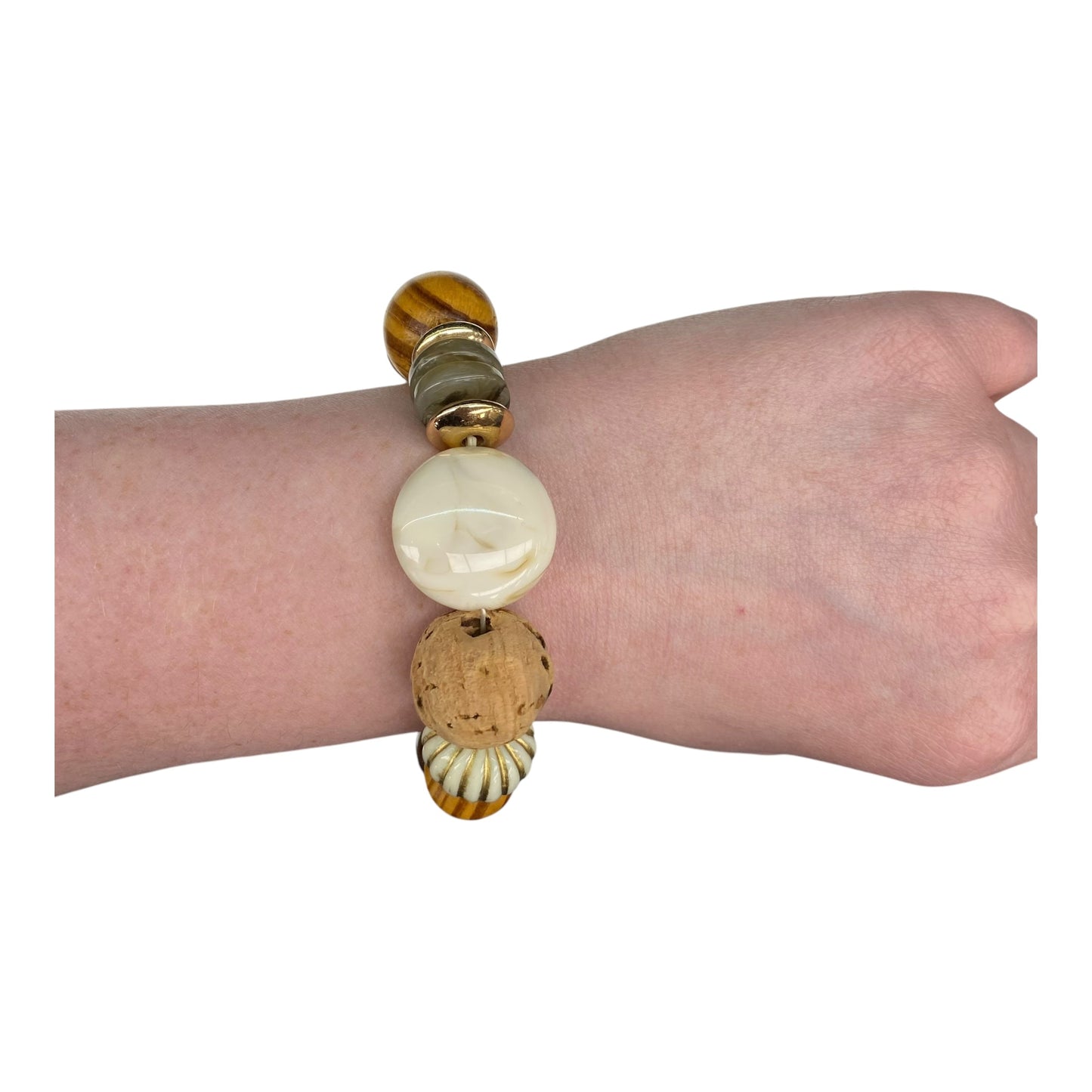 Bracelet Beaded By Cmf In Tan