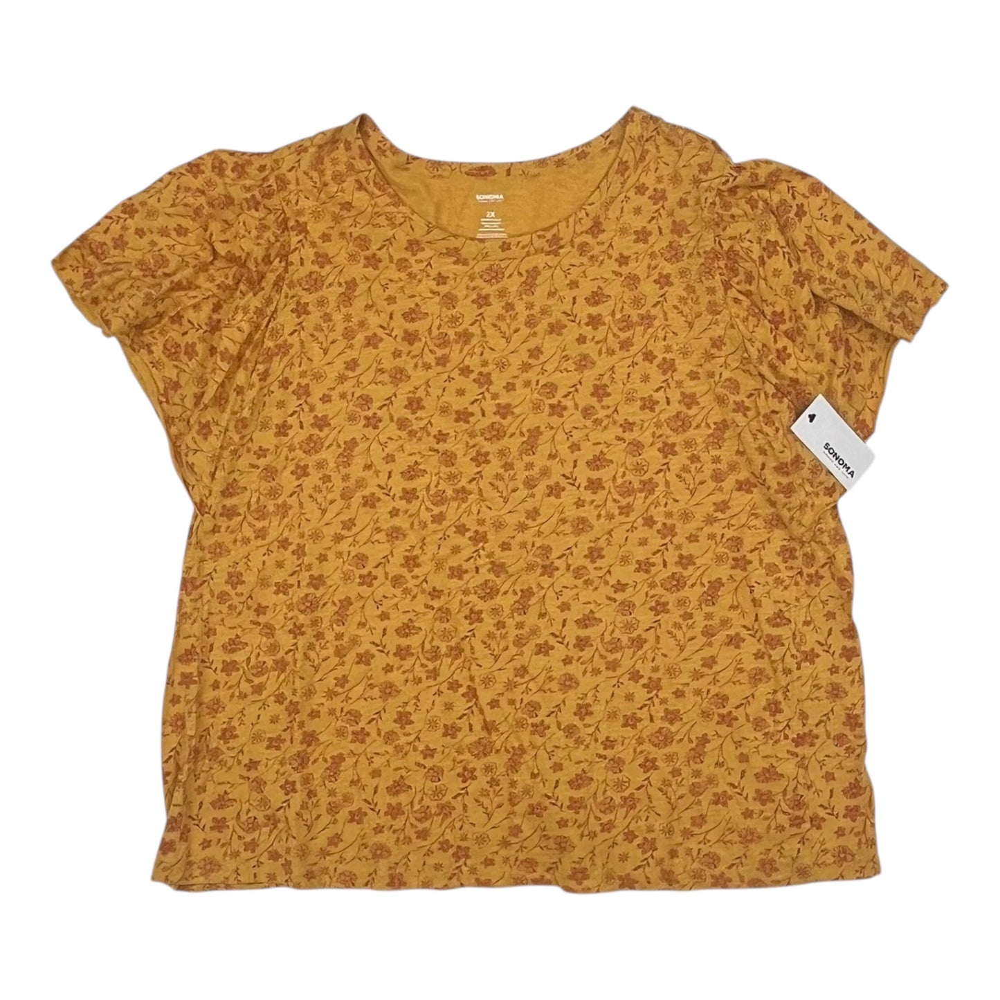 Top Ss By Sonoma In Yellow, Size:2X
