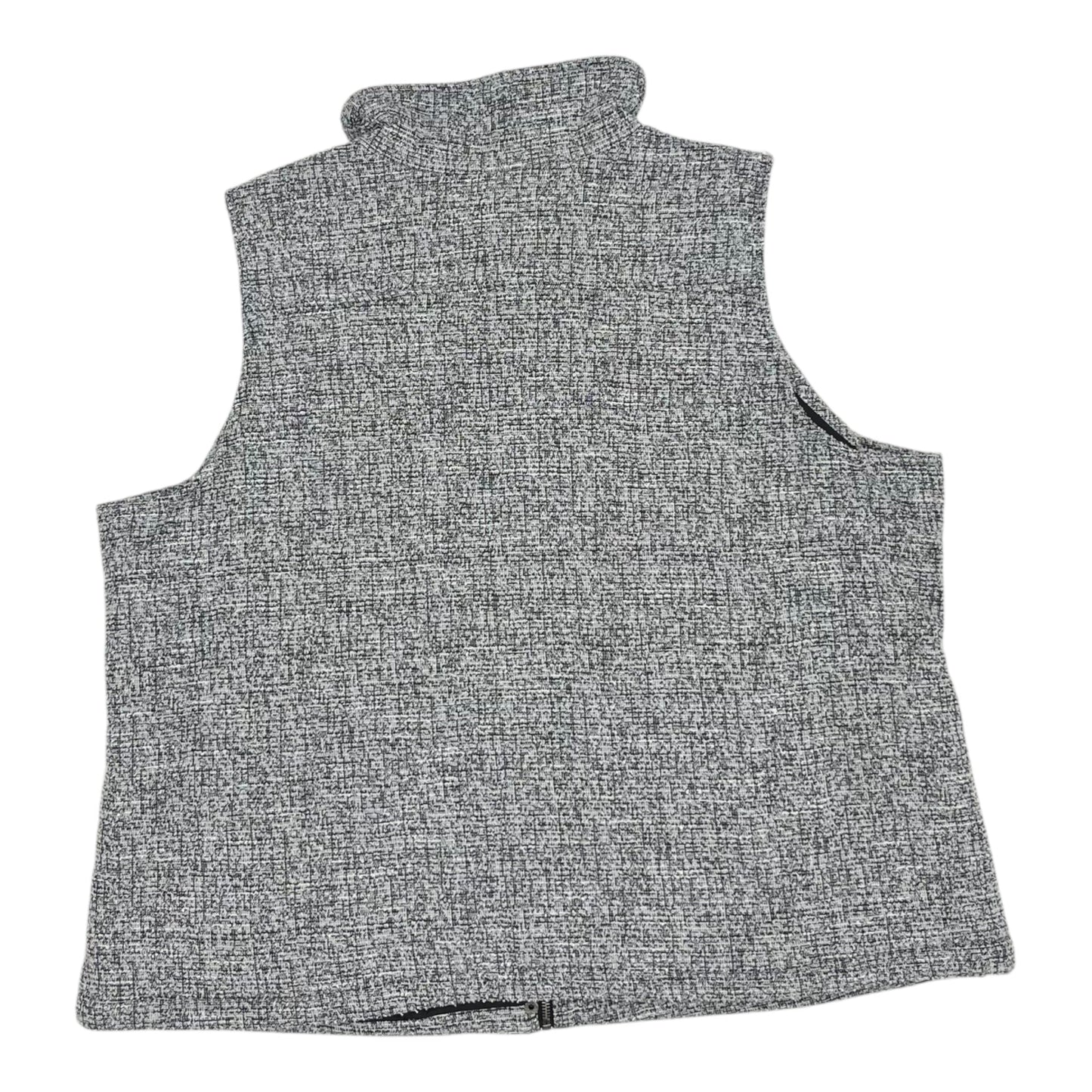 Vest Puffer & Quilted By Cj Banks In Black & White, Size:3X