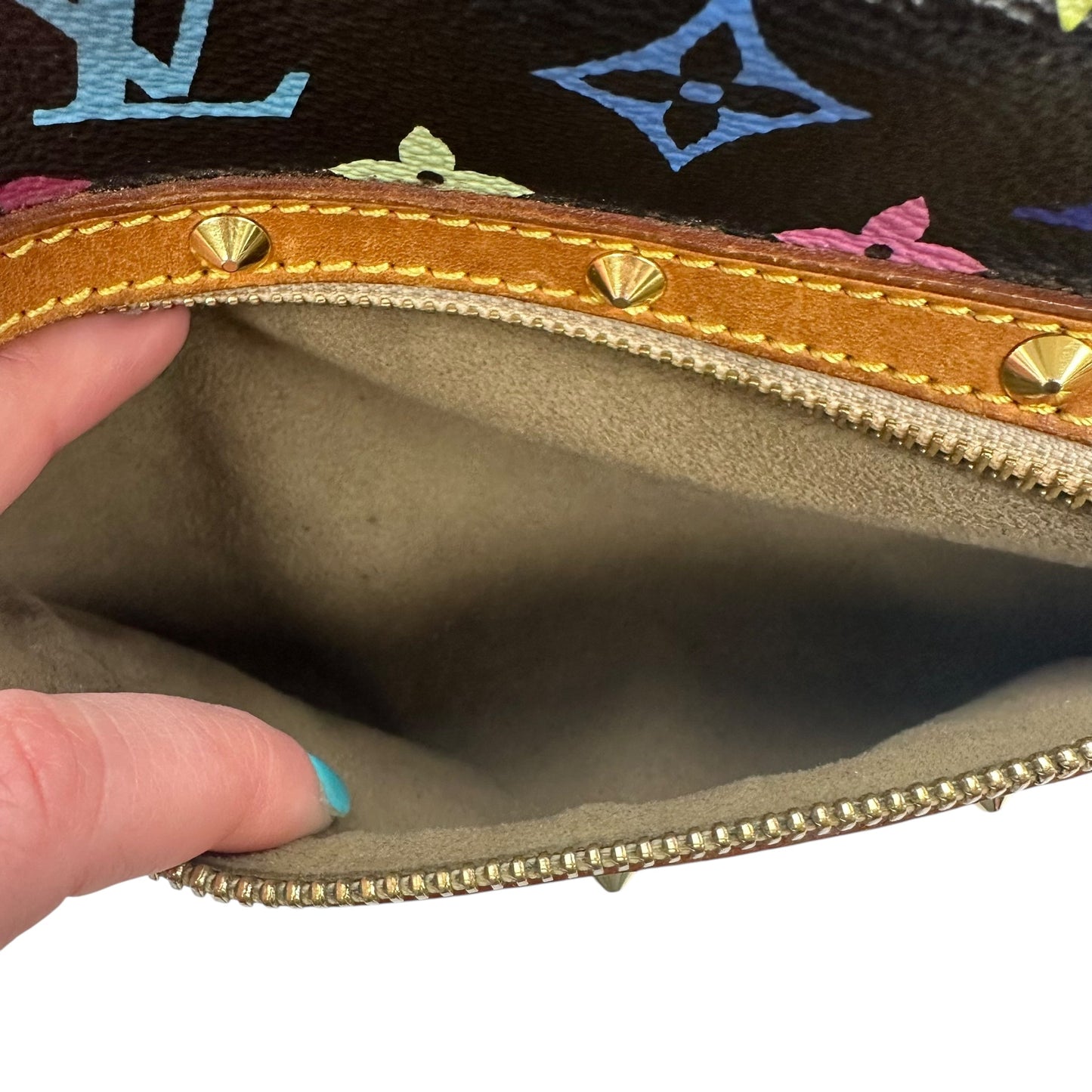 Handbag Luxury Designer By Louis Vuitton In Multi, Size:Medium