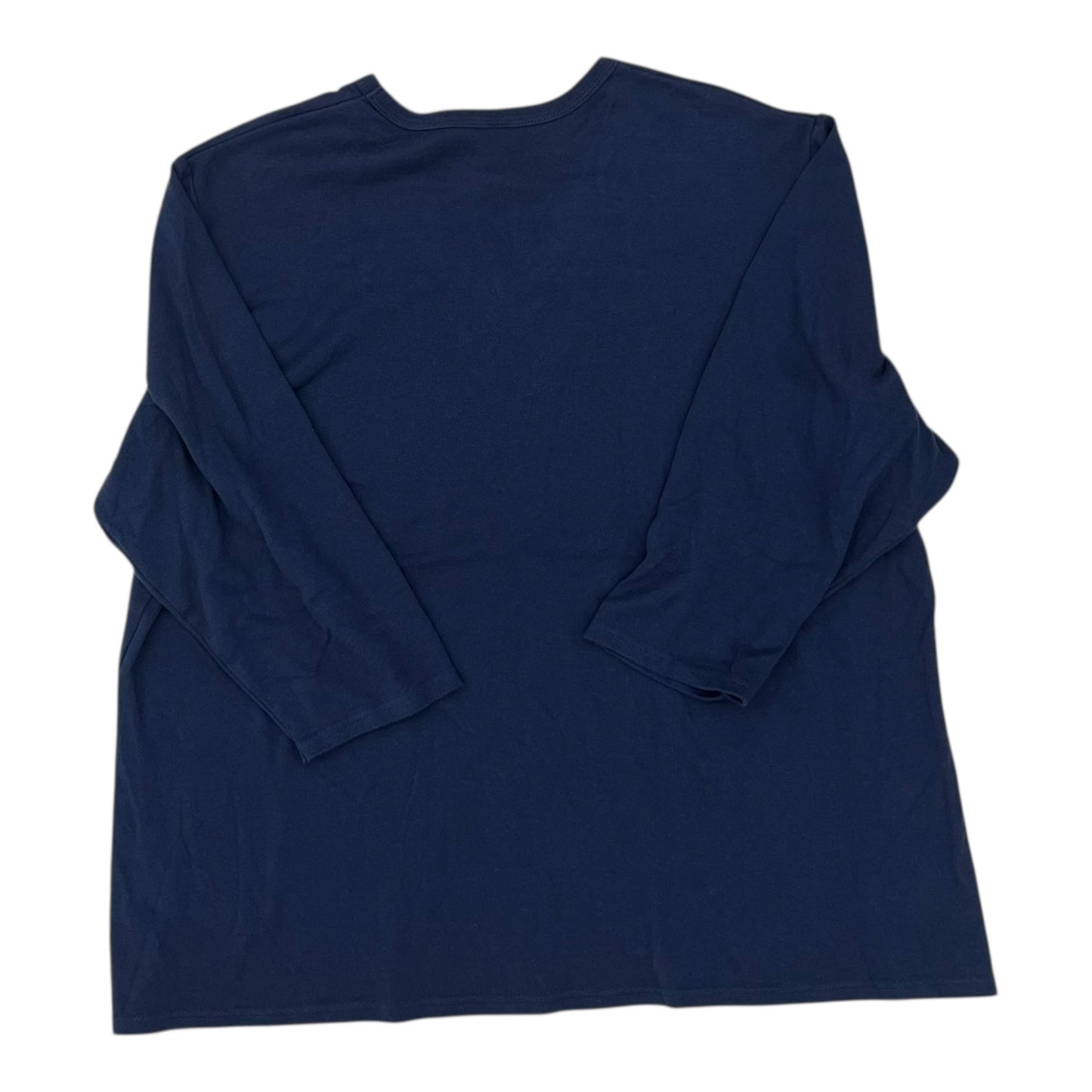 Top 3/4 Sleeve By Clothes Mentor In Navy, Size:3X