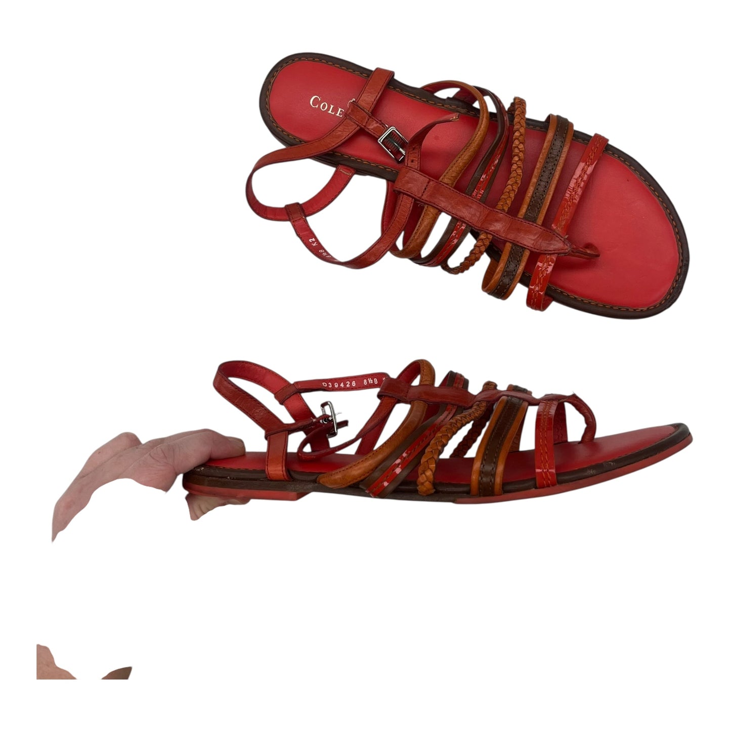 Sandals Flats By Cole-Haan In Orange, Size:8.5