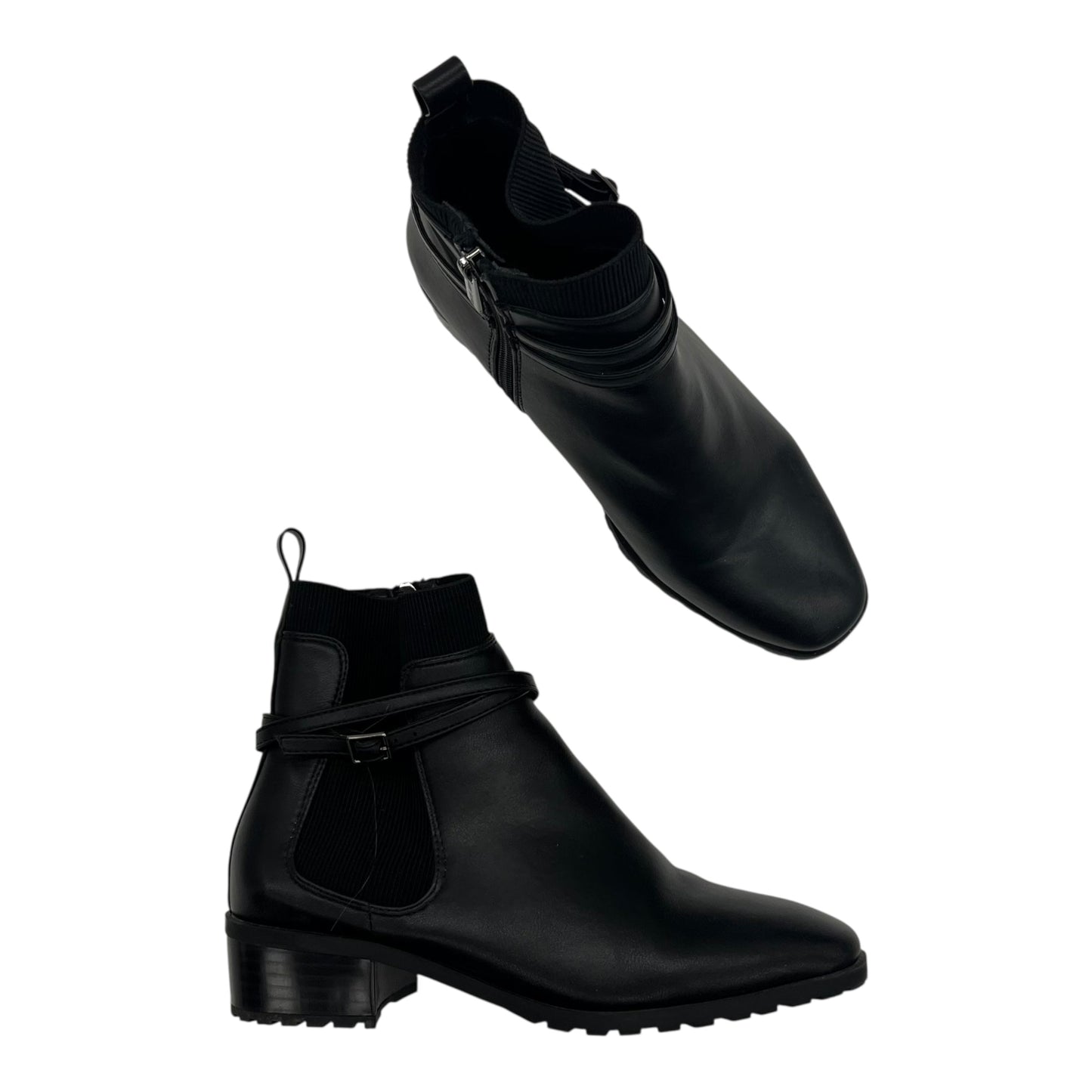 Boots Ankle Heels By Anne Klein In Black, Size:7