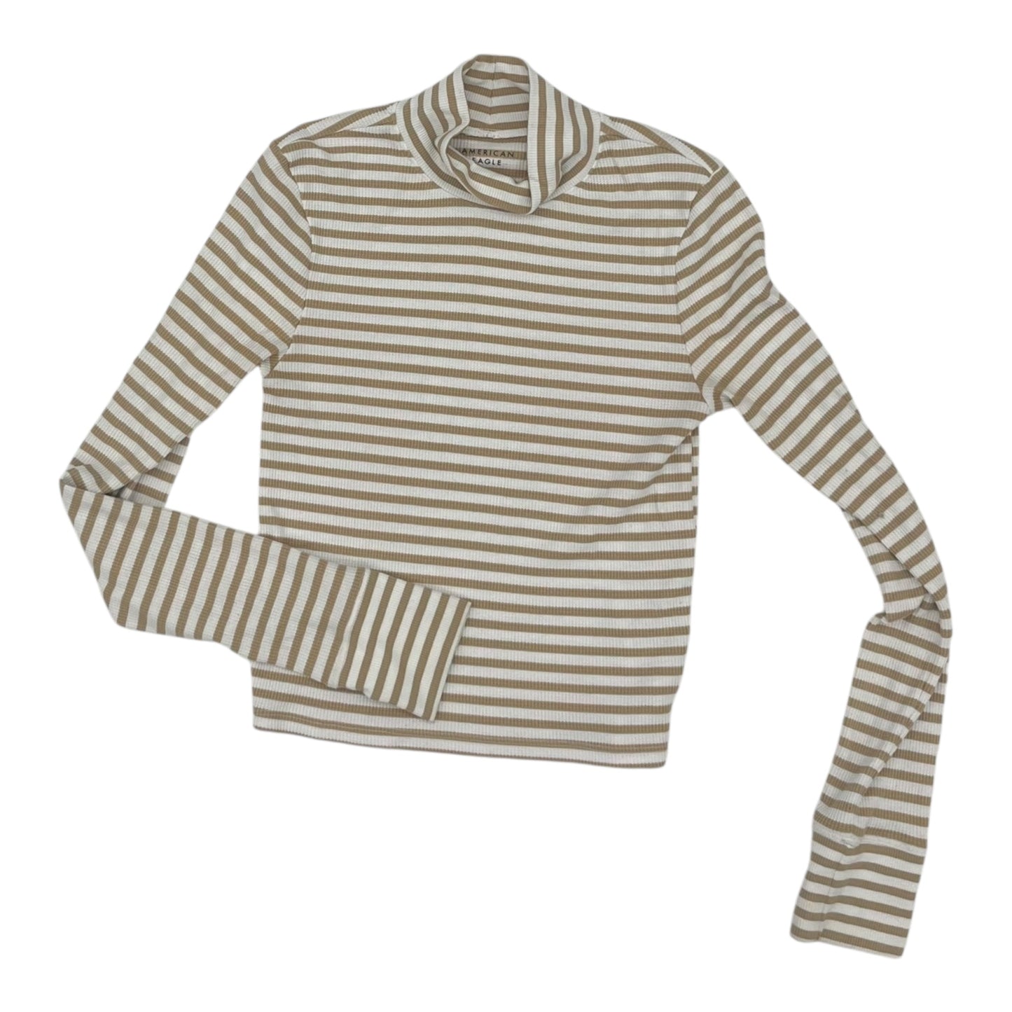 Top Ls By American Eagle In Tan & White, Size:M
