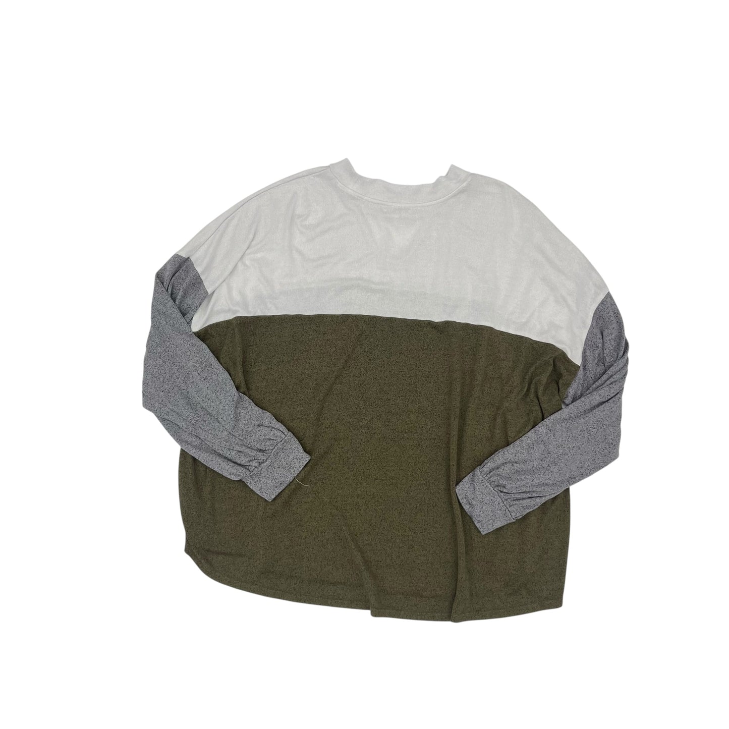 Top Ls By Maurices In Green & White, Size:4X