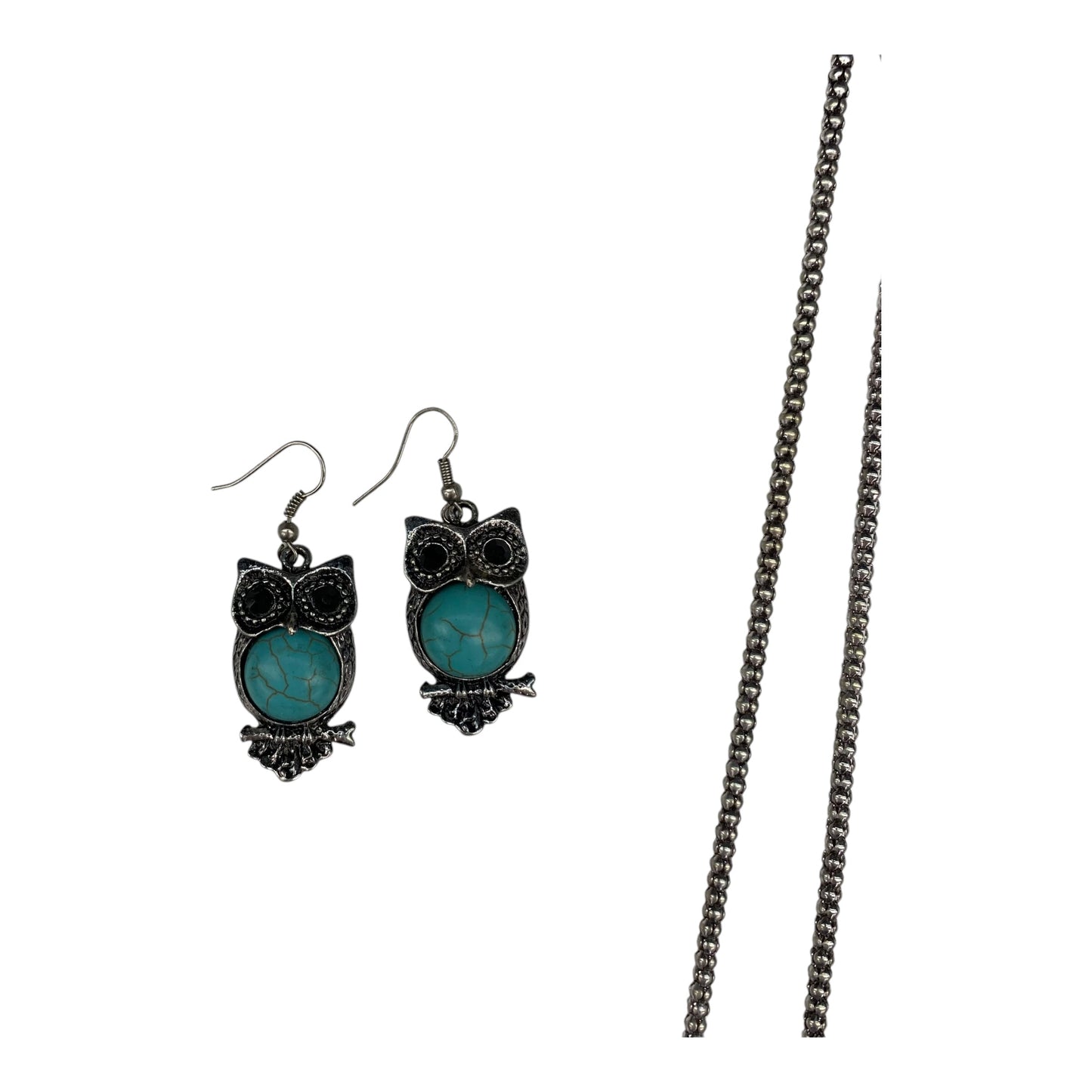 Necklace Set By Cmf In Blue & Silver, Size:02 Piece Set