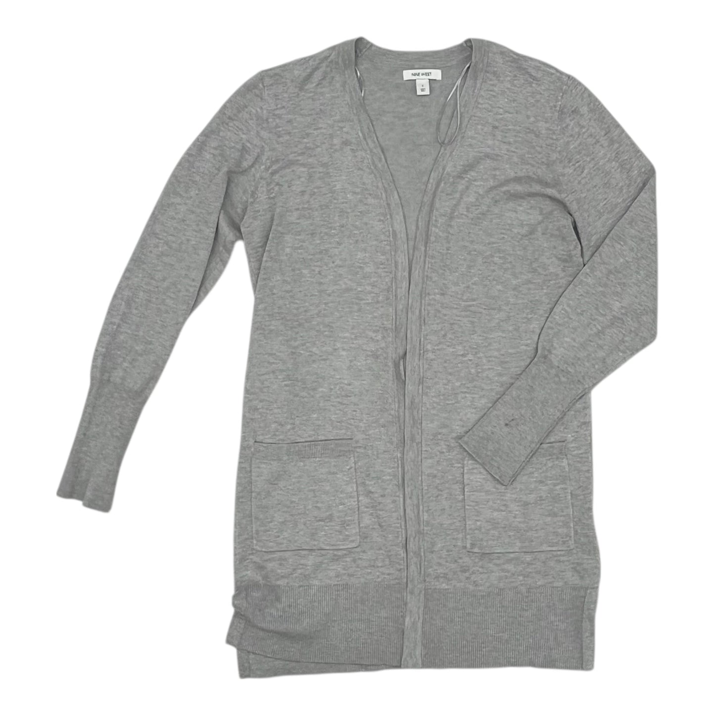 Sweater Cardigan By Nine West In Grey, Size:S