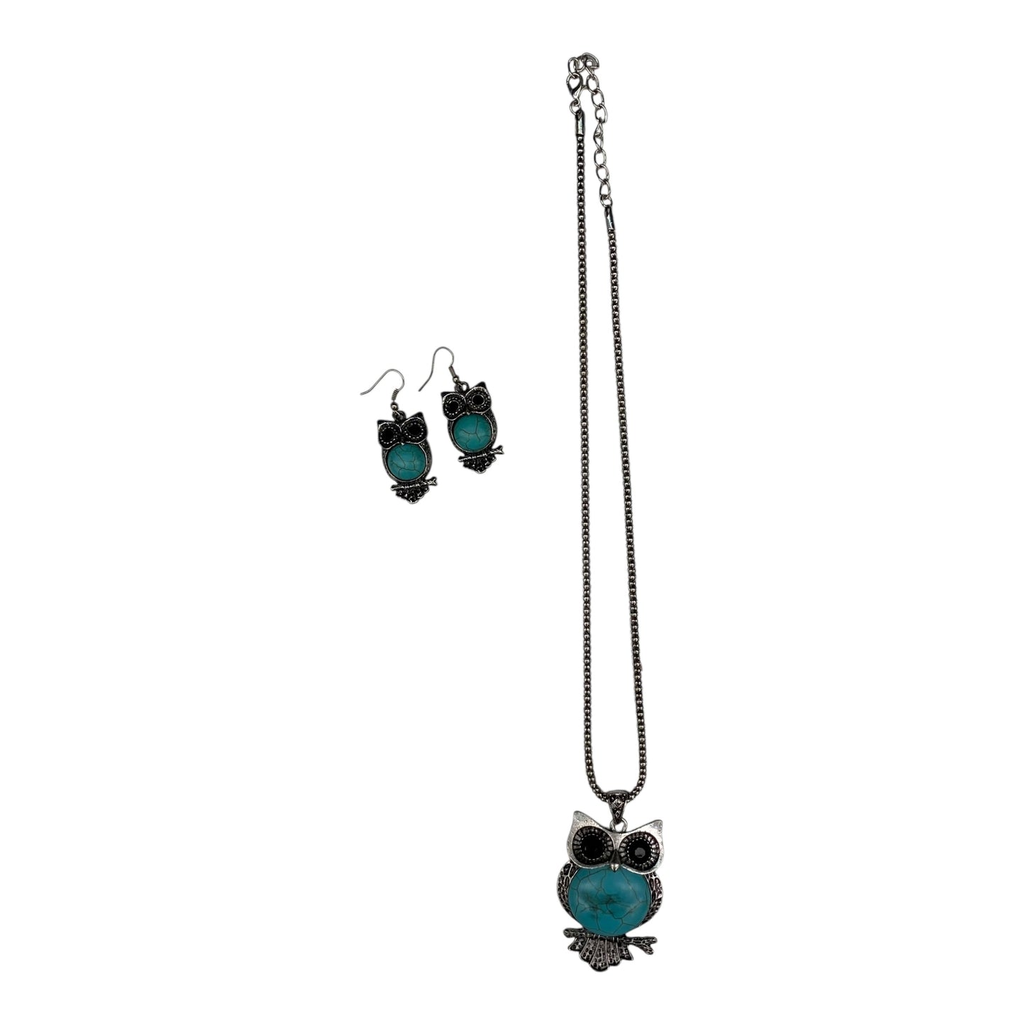 Necklace Set By Cmf In Blue & Silver, Size:02 Piece Set