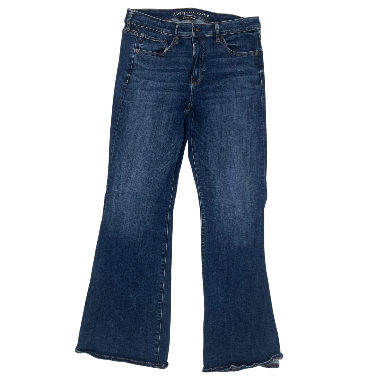 Jeans Flared By American Eagle In Blue Denim, Size:12