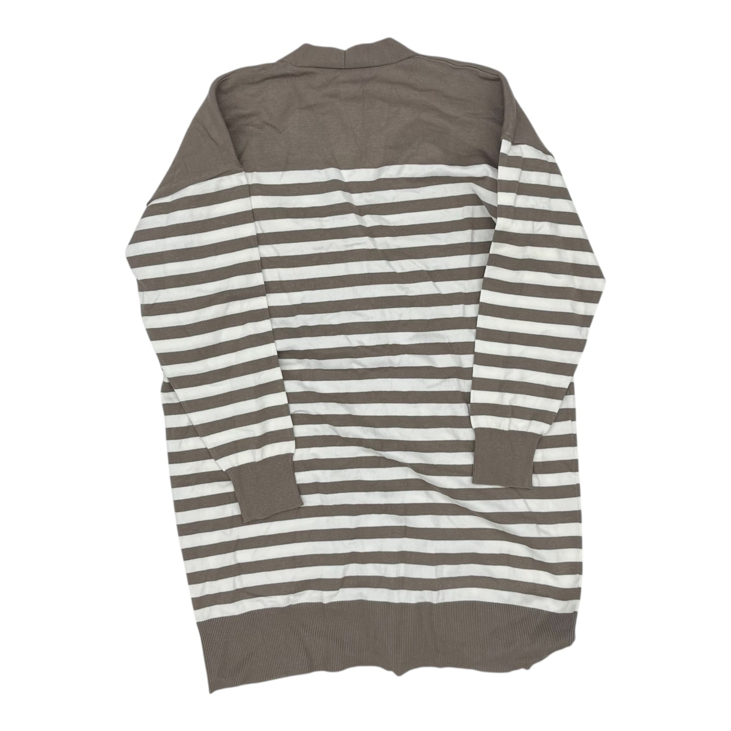 Sweater Cardigan By Cme In Brown & Cream, Size:Xl