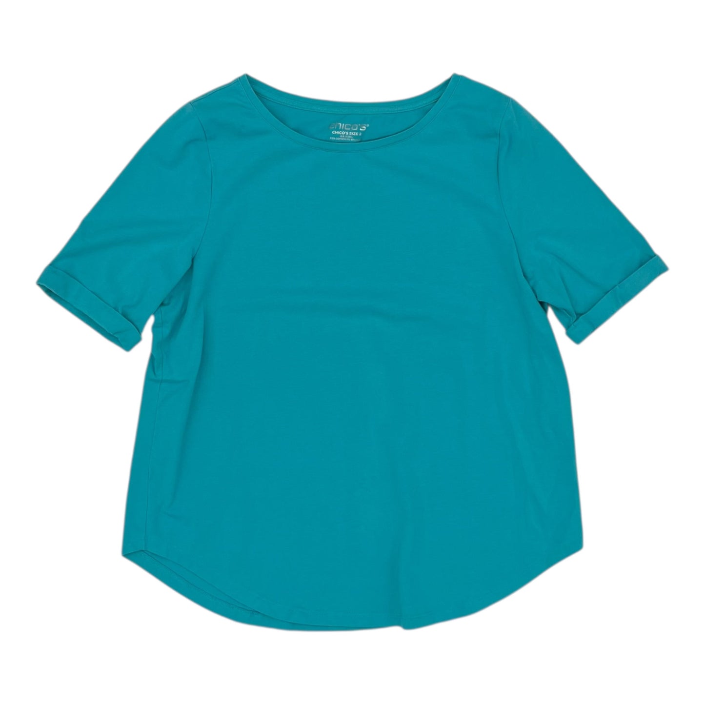 Top Ss Basic By Chicos In Blue, Size:L