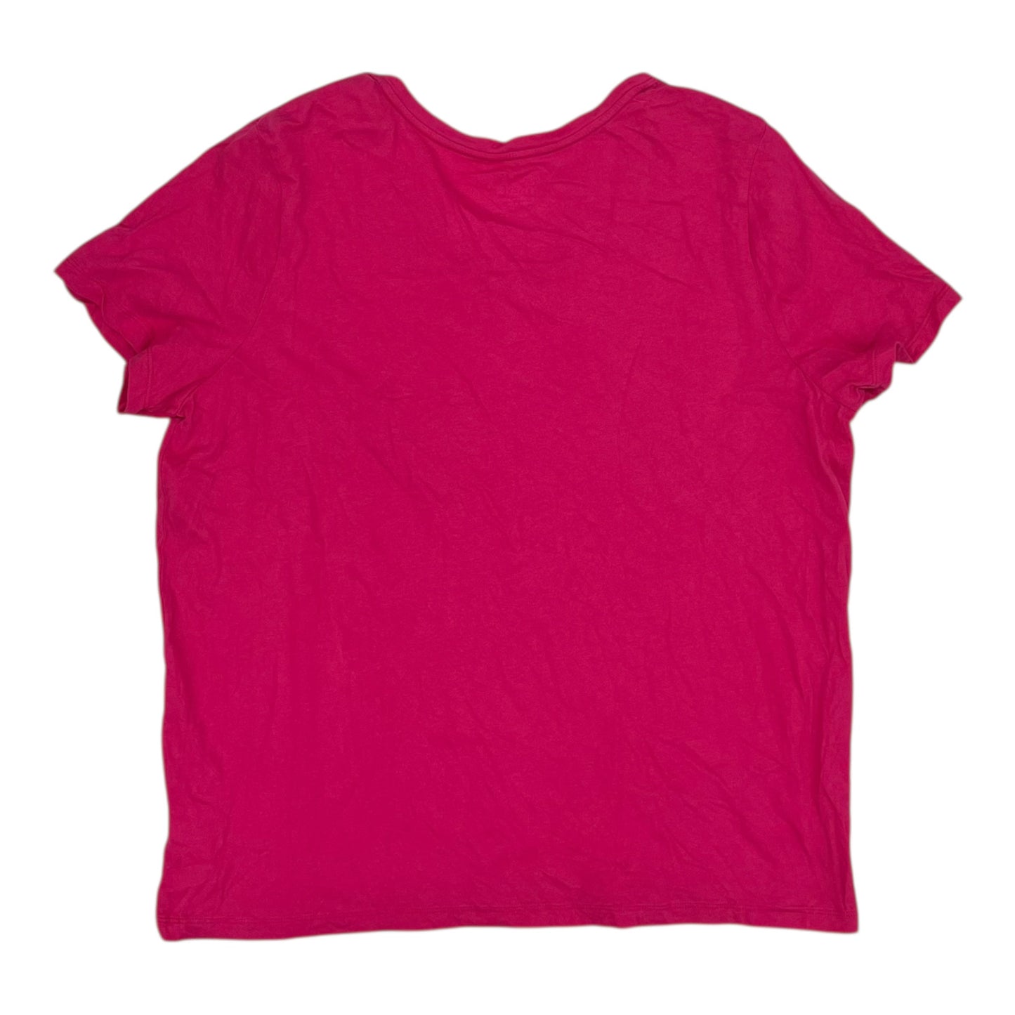 Top Ss Basic By Time And Tru In Pink, Size:3X