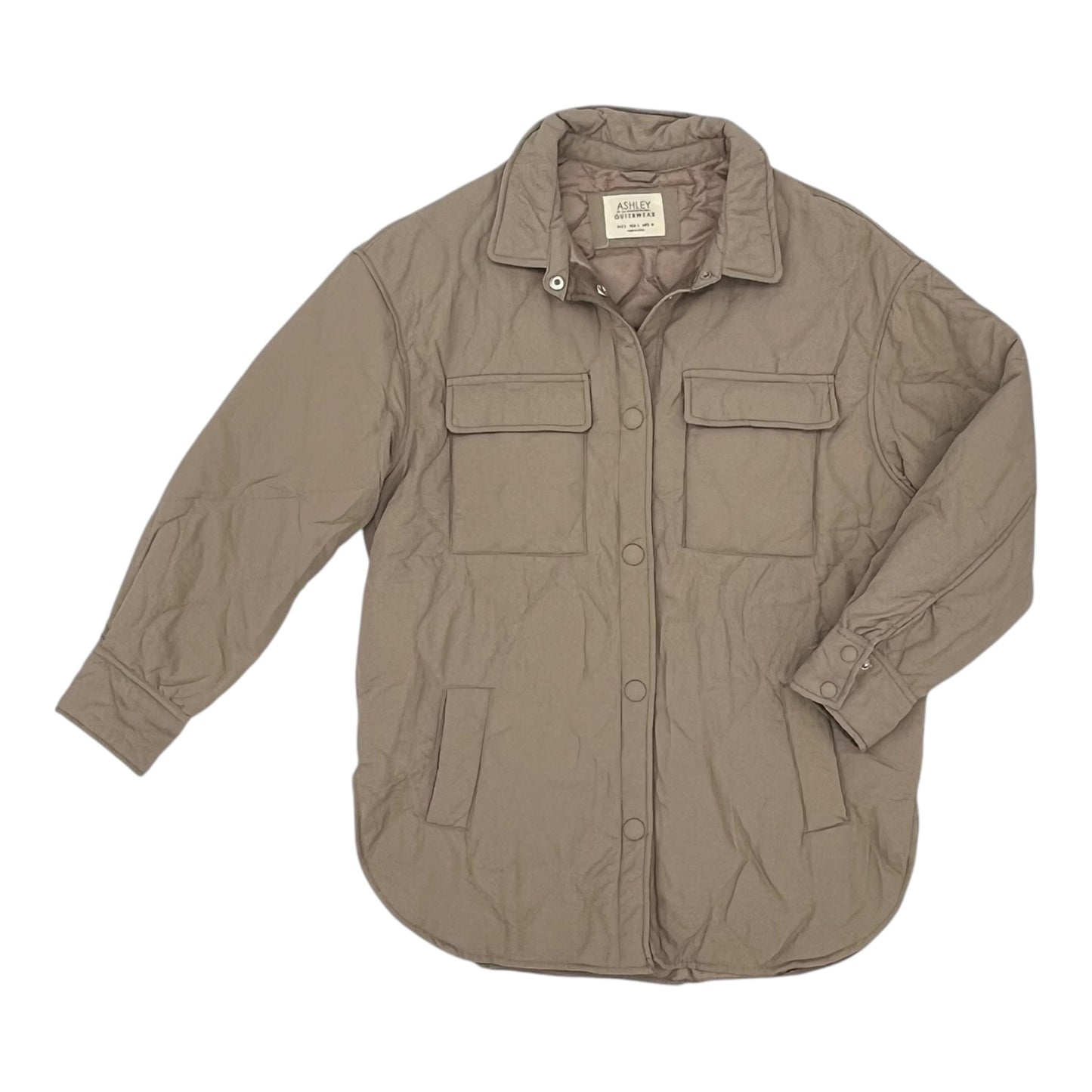 Jacket Puffer & Quilted By Ashley In Tan, Size:L