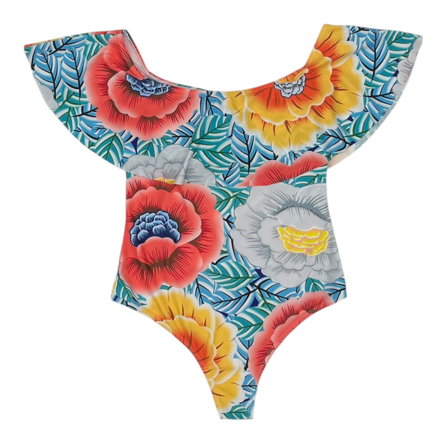 Swimsuit By Clothes Mentor In Floral Print, Size:L
