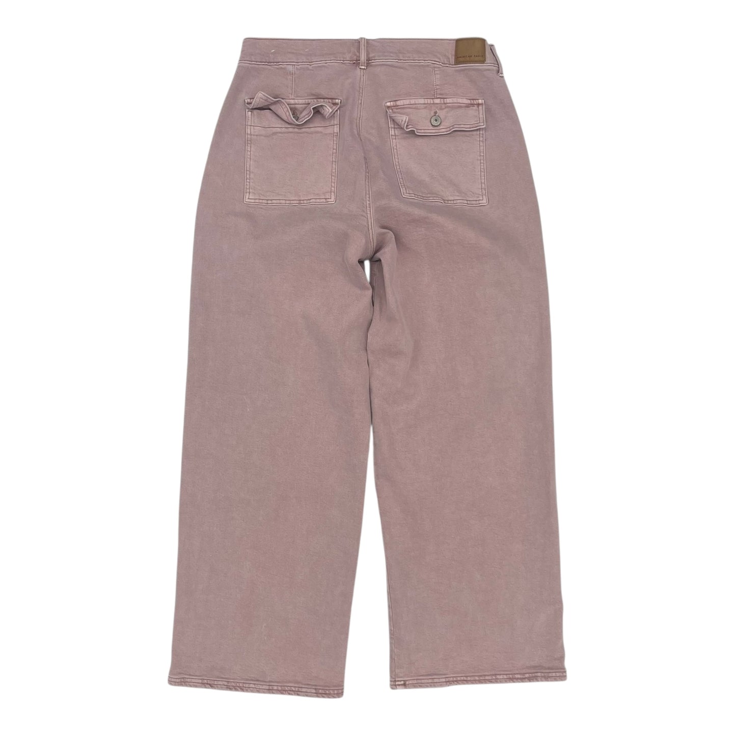 Jeans Wide Leg By American Eagle In Pink Denim, Size:12