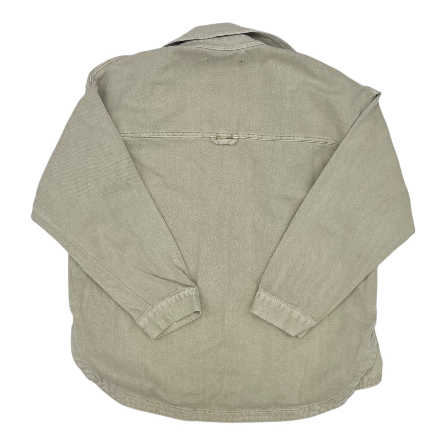 Jacket Shirt By Forever 21 In Tan, Size:Xl