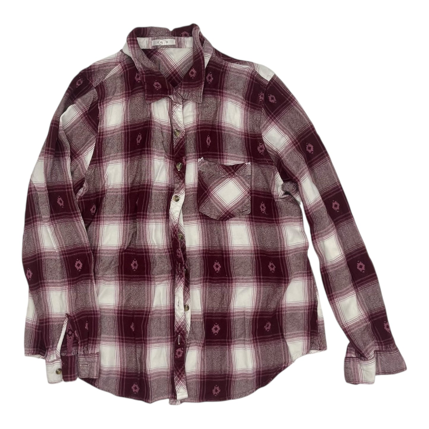 Top Ls By Maurices In Red & White, Size:Xl