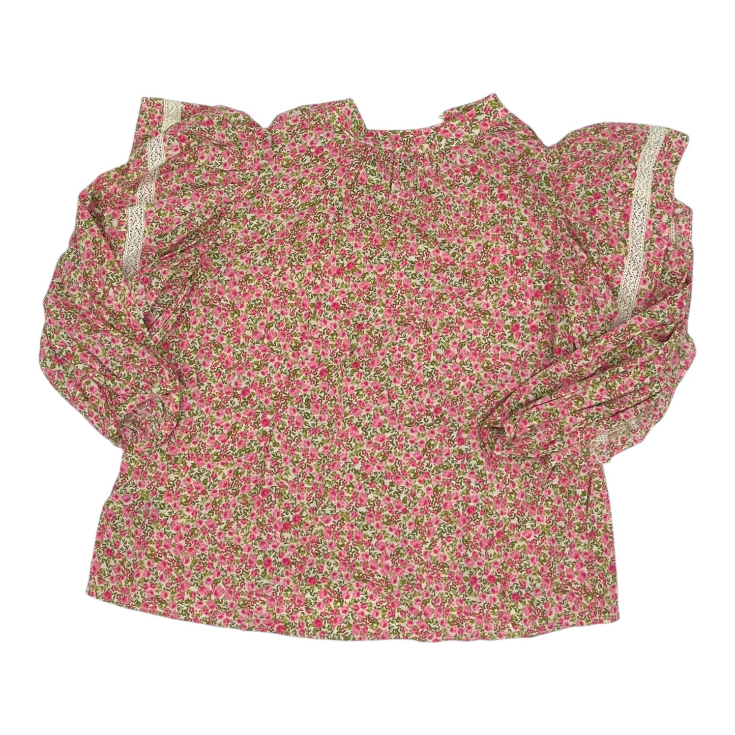 Blouse Ls By Who What Wear In Floral Print, Size:Xl