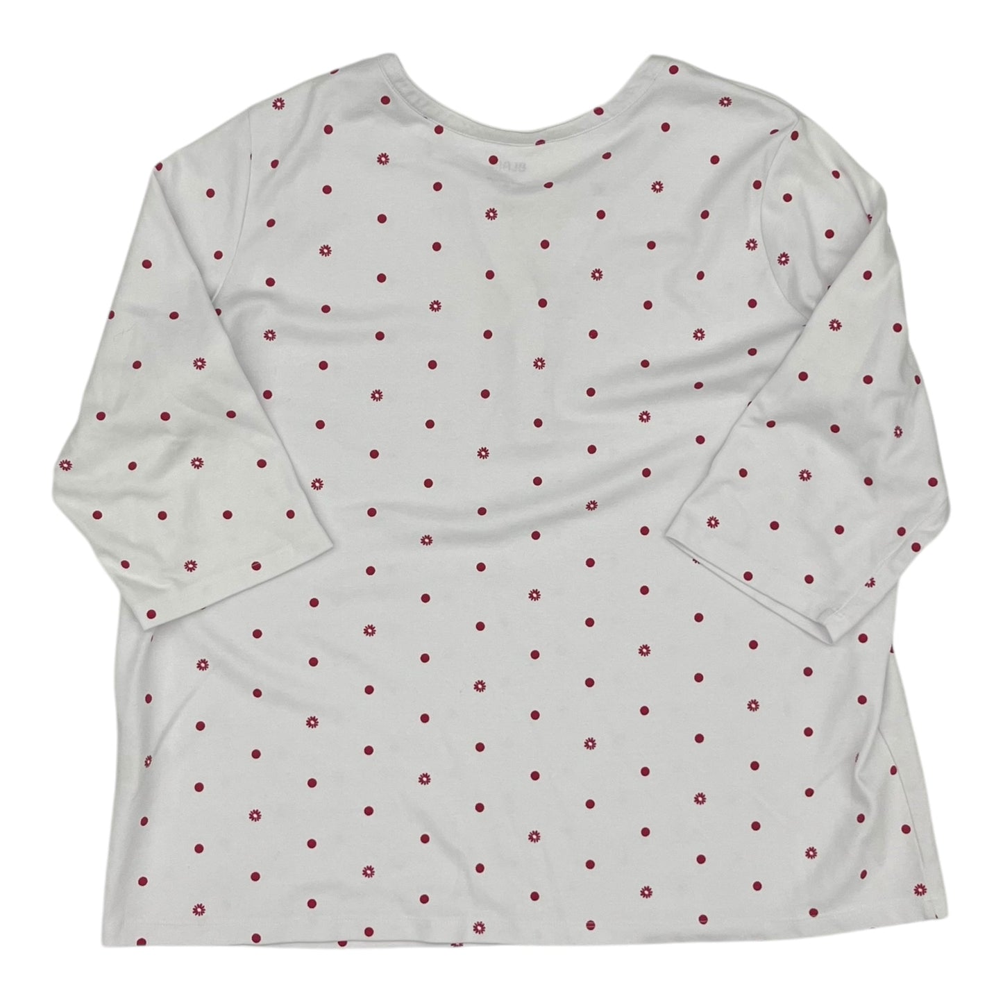 Top 3/4 Sleeve By Blair In White, Size:3X