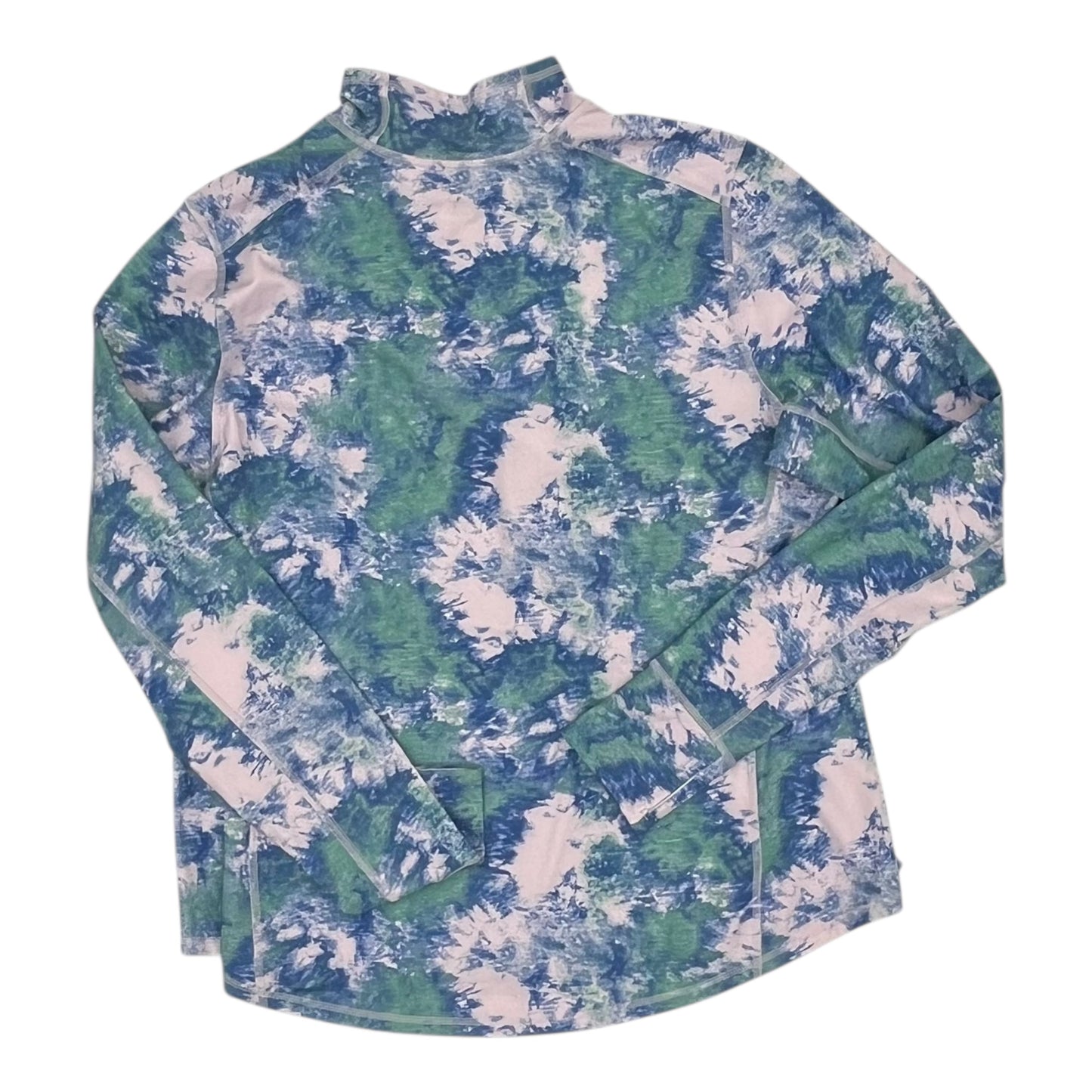 Athletic Top Ls Collar By The North Face In Blue & Purple, Size:2X