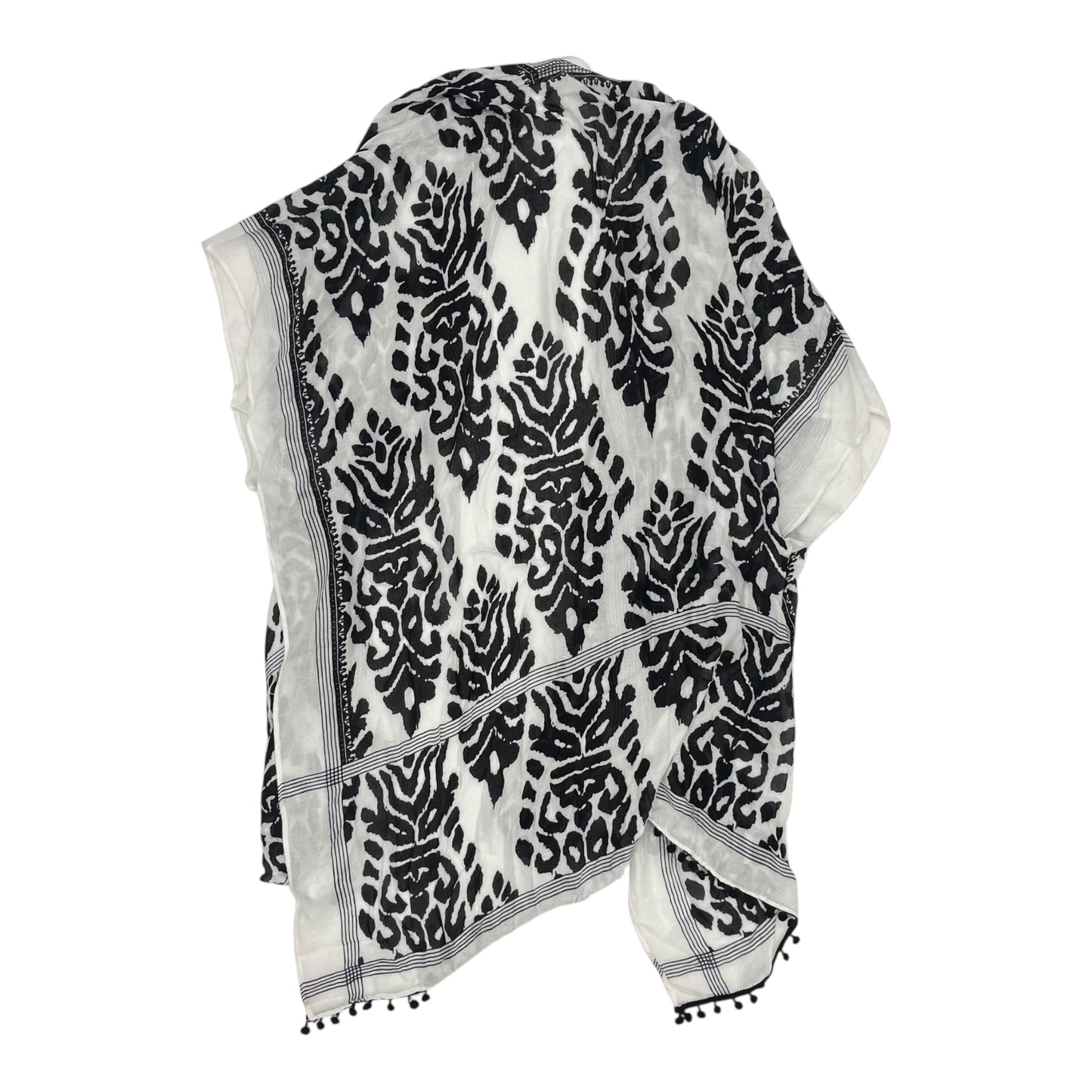 Kimono By Cato In Black & White, Size:Osfm