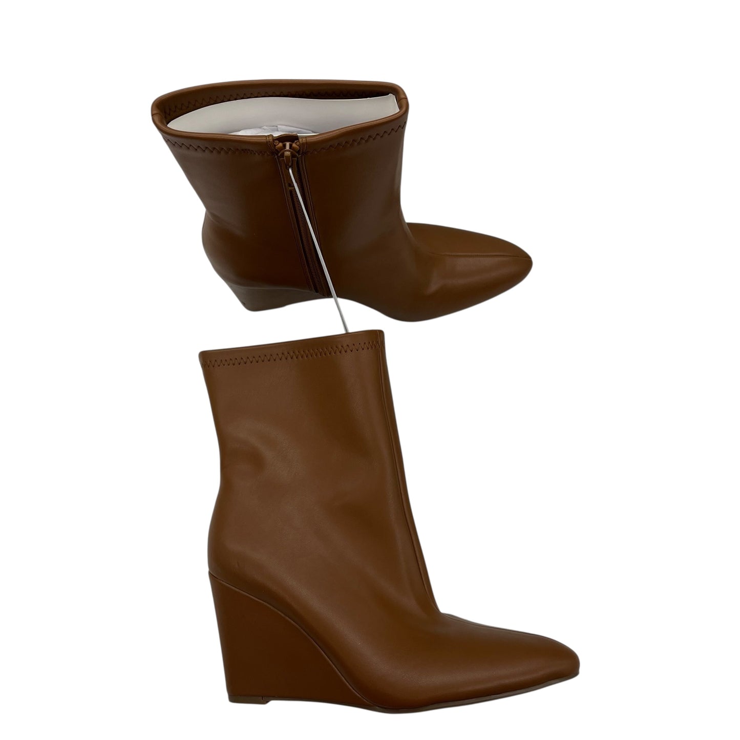 Boots Ankle Heels By A New Day In Tan, Size:9.5