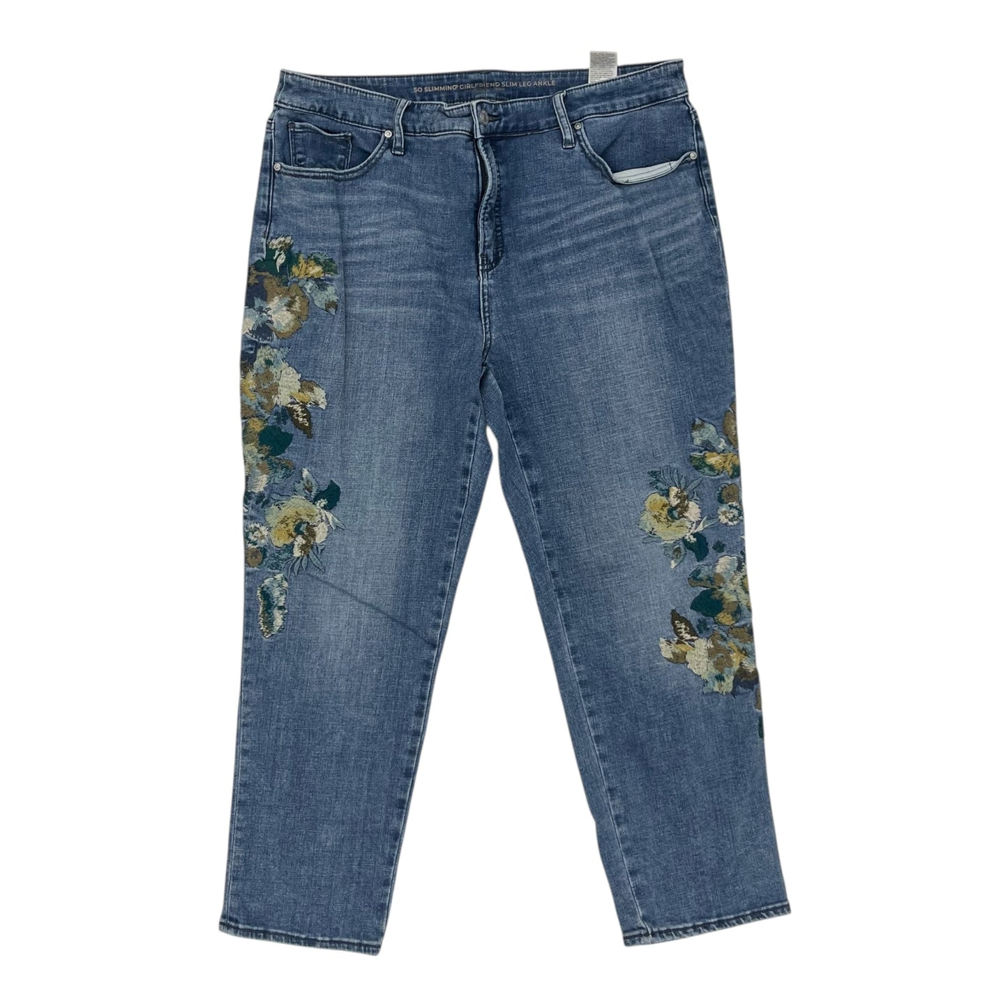 Jeans Skinny By Chicos In Blue Denim, Size:14