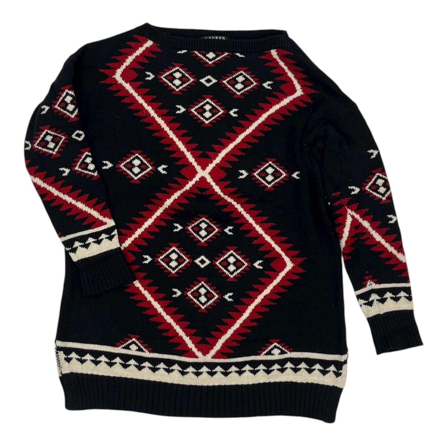 Sweater By Ralph Lauren In Black & Red, Size:M