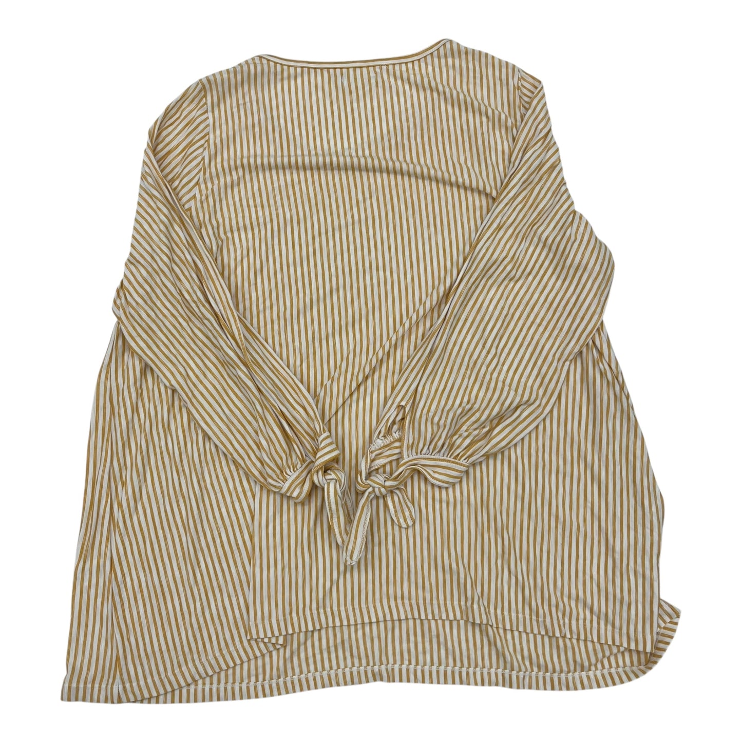 Top 3/4 Sleeve By Max Studio In Yellow, Size:3X