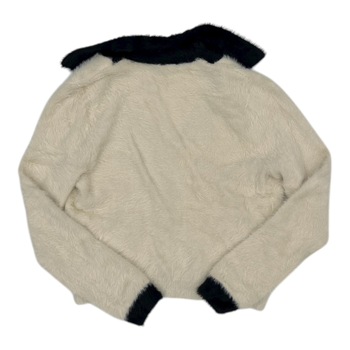 Sweater Cardigan By Express In Black & Cream, Size:M