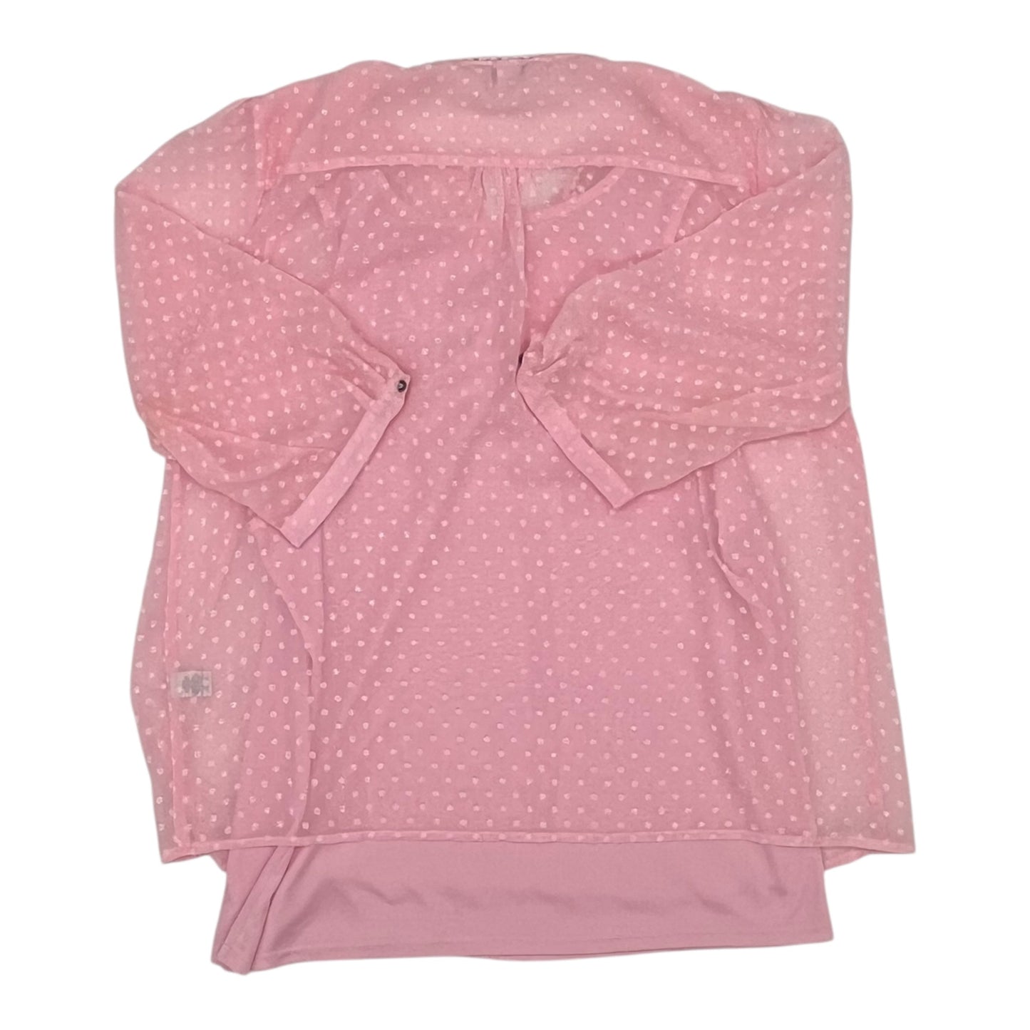 Blouse 3/4 Sleeve By Christopher And Banks In Pink, Size:Xl