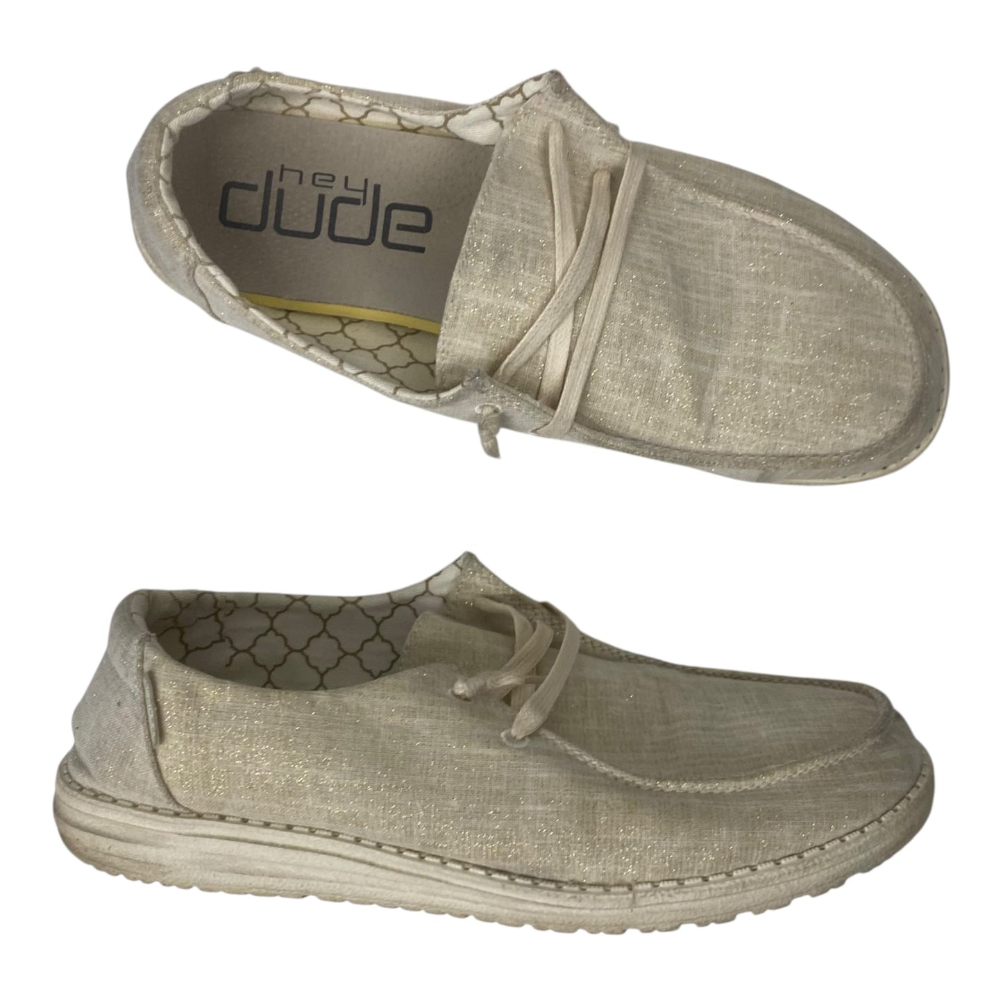 Shoes Sneakers By Hey Dude In Tan, Size:10