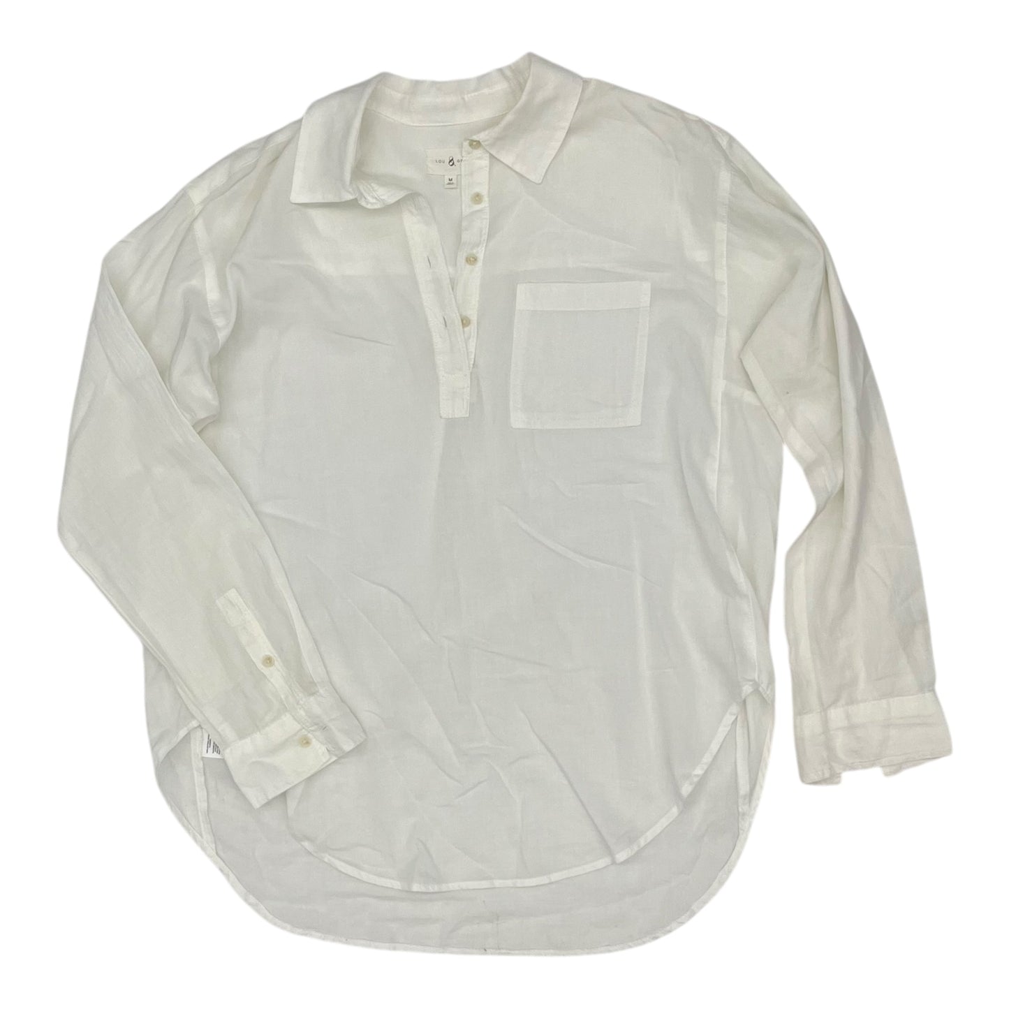 Blouse Ls By Lou And Grey In White, Size:M