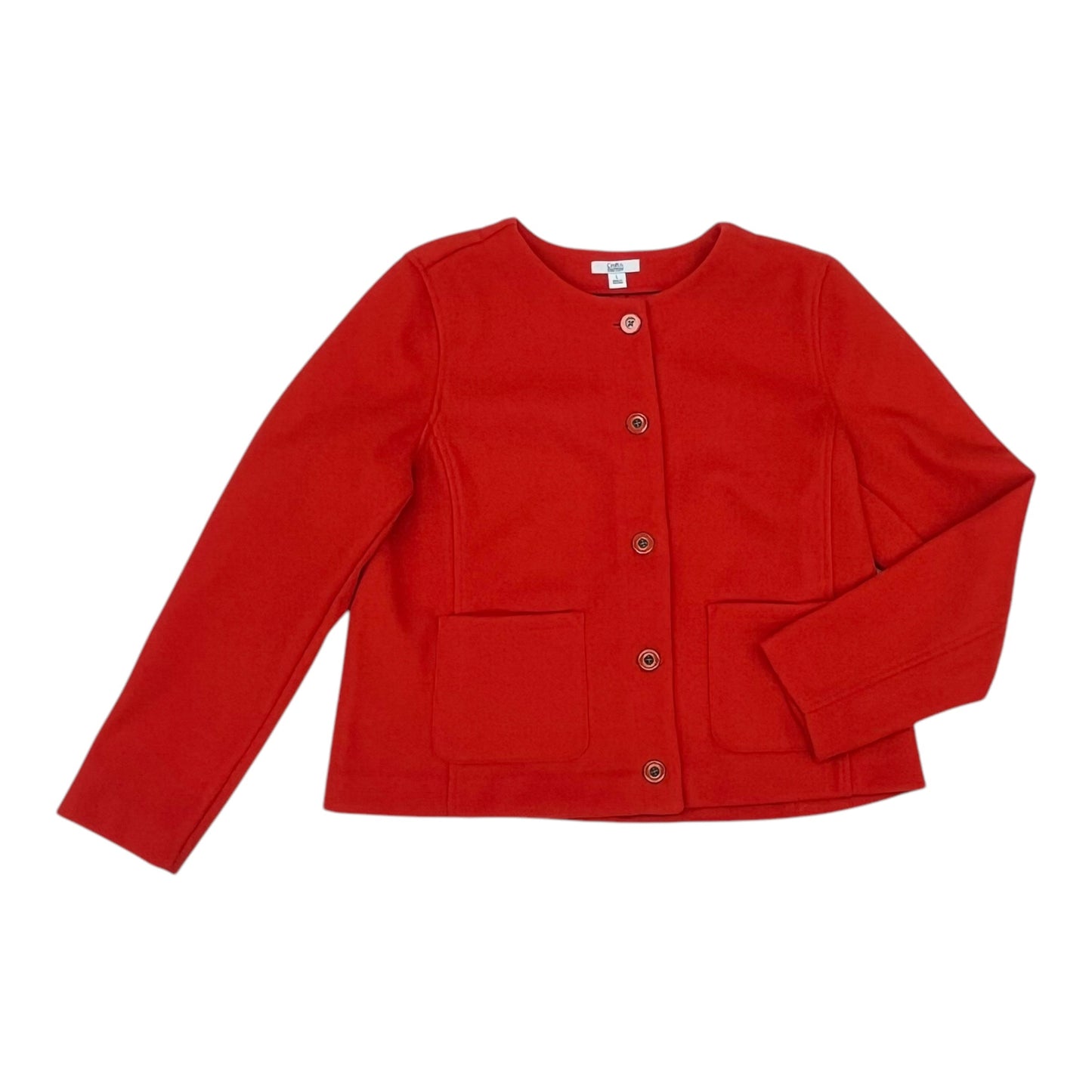 Cardigan By Croft And Barrow In Orange, Size:L
