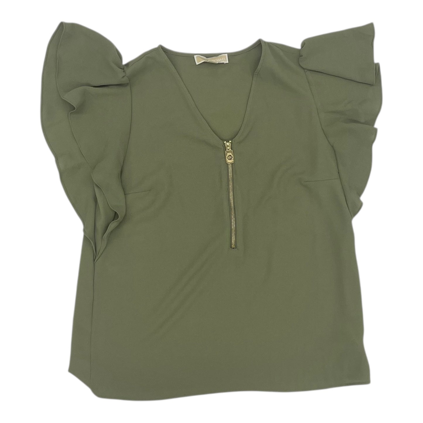 Top Ss Designer By Michael Kors In Green, Size:M
