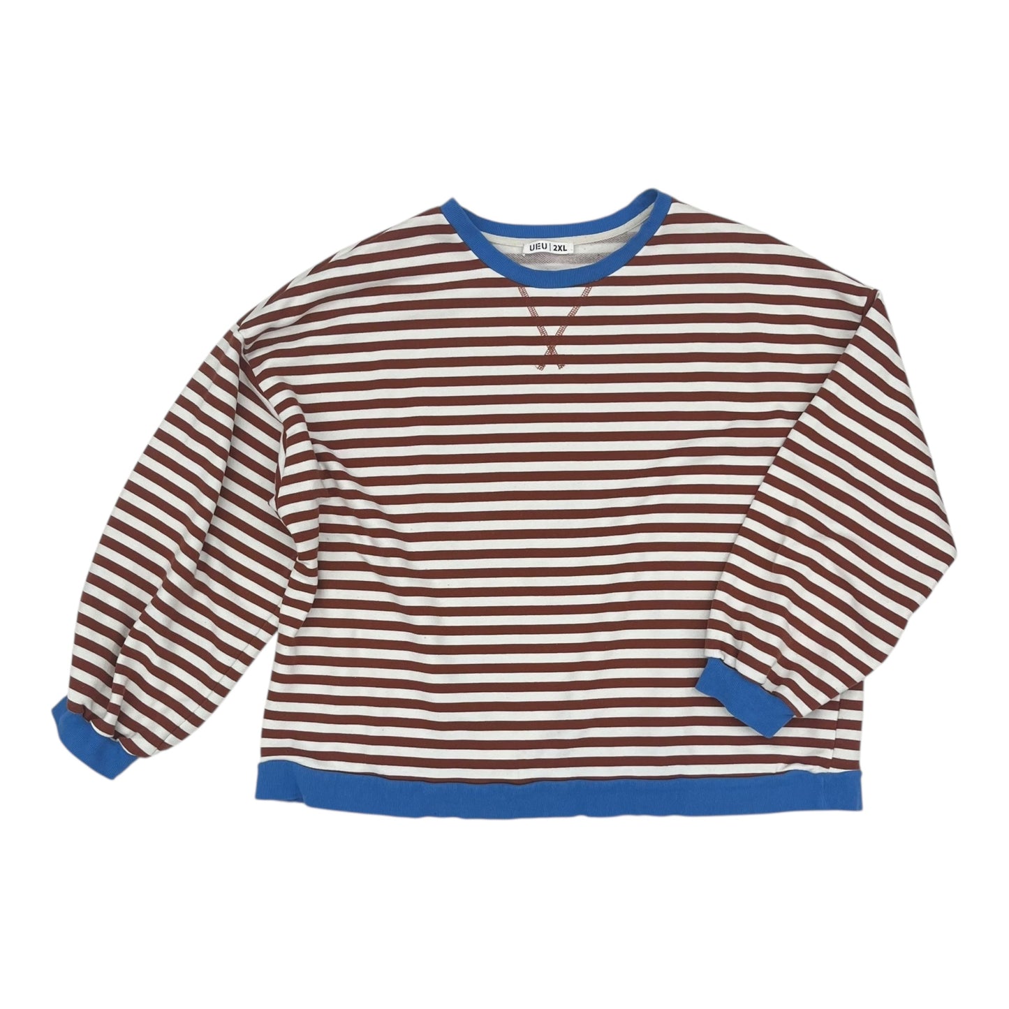 Sweatshirt Crewneck By Cme In Striped Pattern, Size:2X