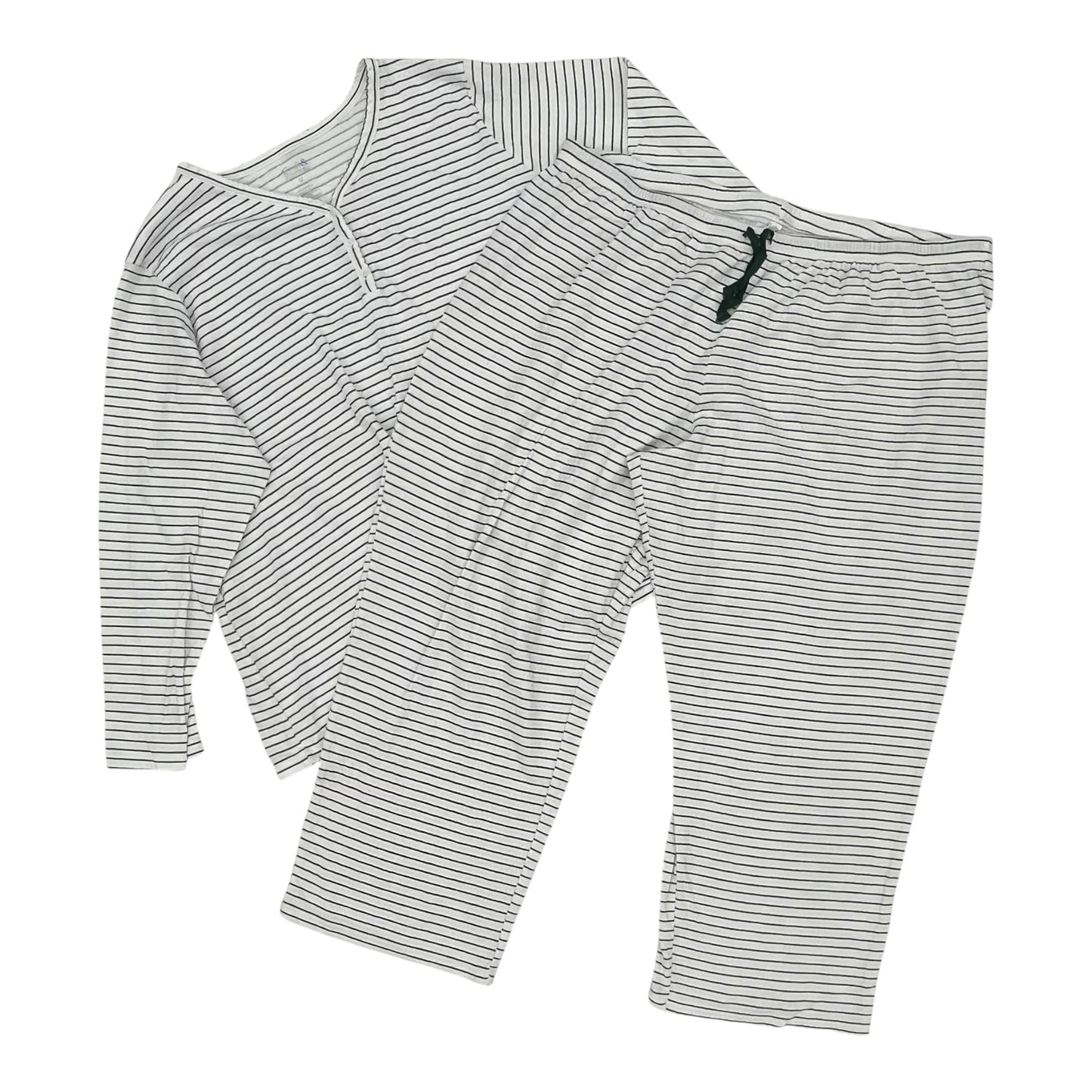 Pajamas 2Pc By Croft And Barrow In Green & White, Size:3X